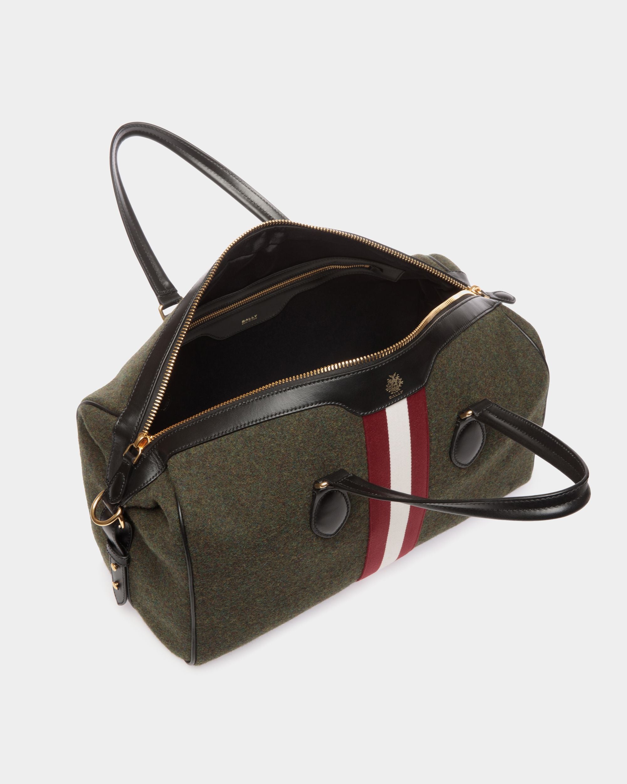 Beckett ウィークエンドバッグ ダークグリーン ウール＆レザー - 男性 - Bally - 05