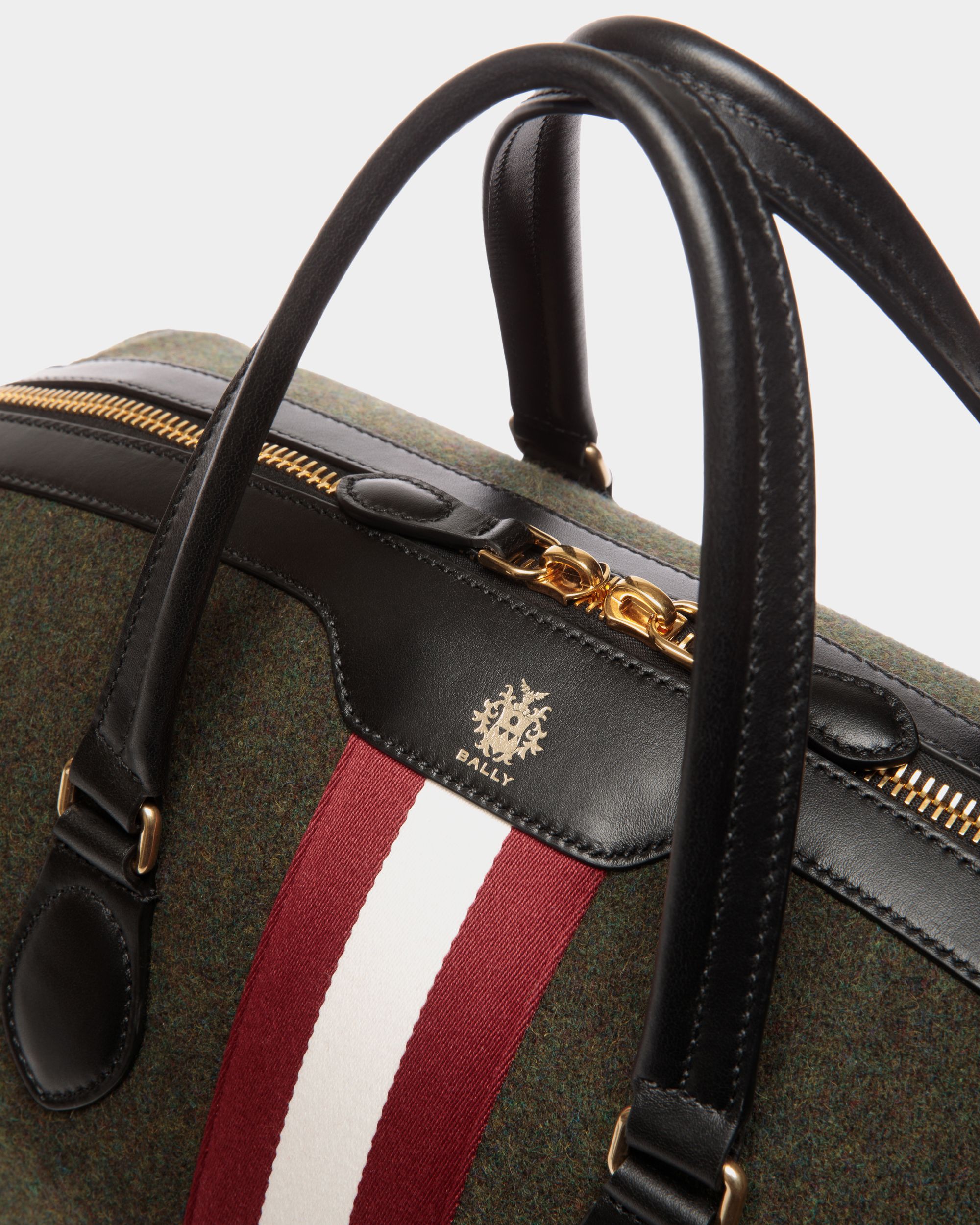 Beckett ウィークエンドバッグ ダークグリーン ウール＆レザー - 男性 - Bally - 06