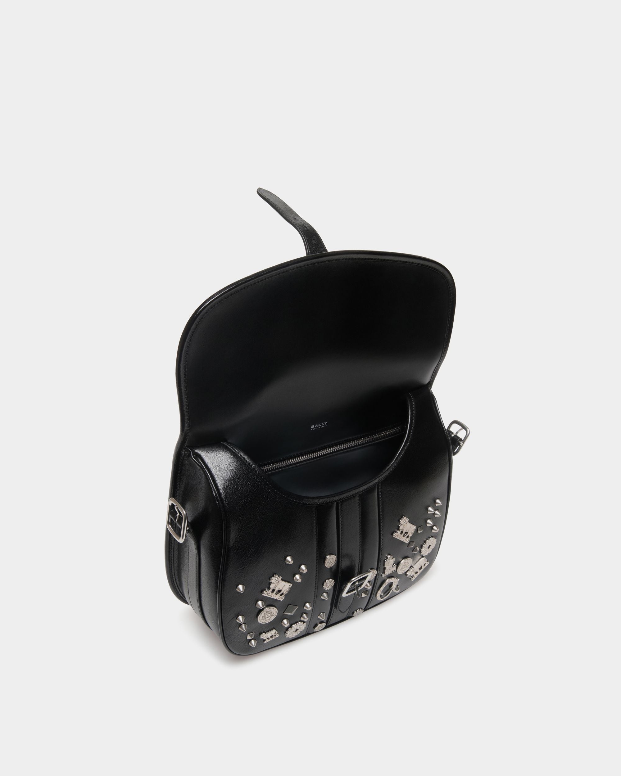 Beckett クロスボディバッグ ブラック レザー スイススタッズ - 男性 - Bally - 05