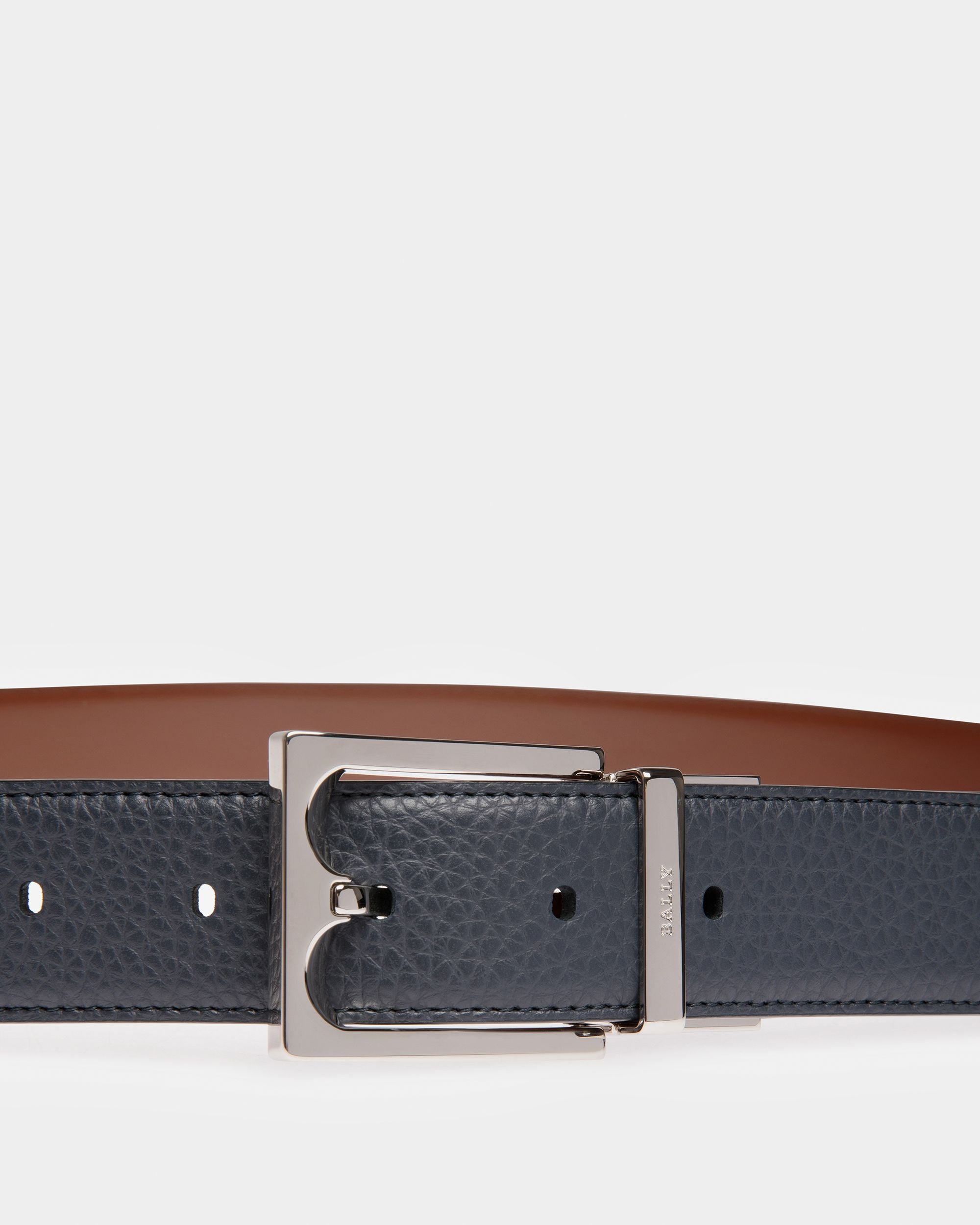 Belmond ミッドナイトブルー＆ブラウン レザー ベルト - 男性 - Bally - 02