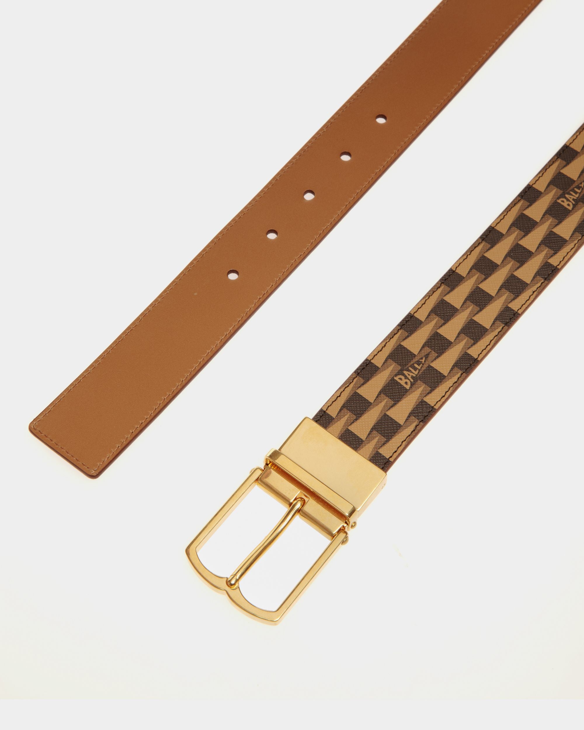 Pennant 35mm ドレスベルト（長さ調節可） デザートブラウン TPU＆レザー - 男性 - Bally - 02