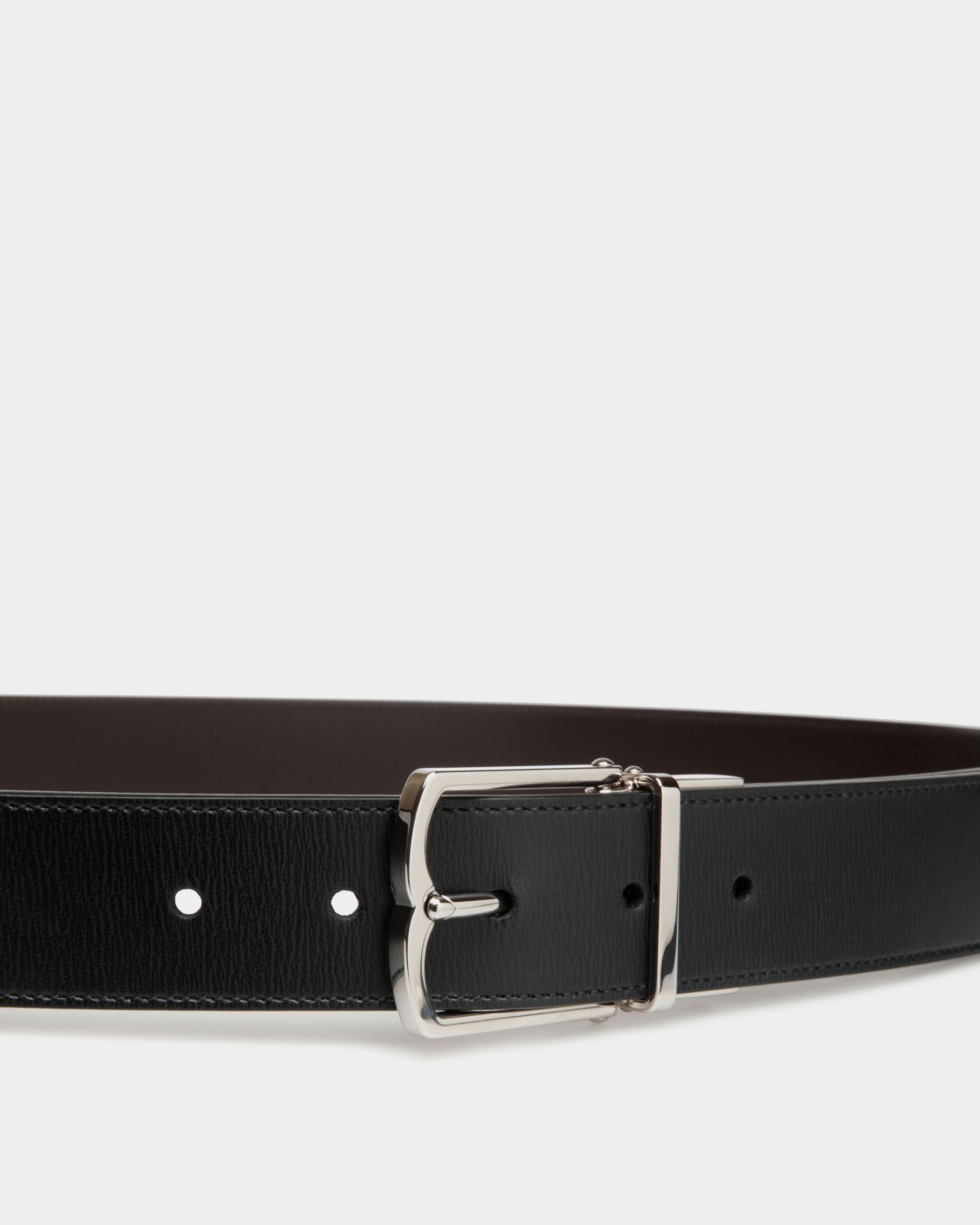 Country 35mm リバーシブル＆アジャスタブル ベルト ブラック＆エバノブラウン レザー - 男性 - Bally - 03