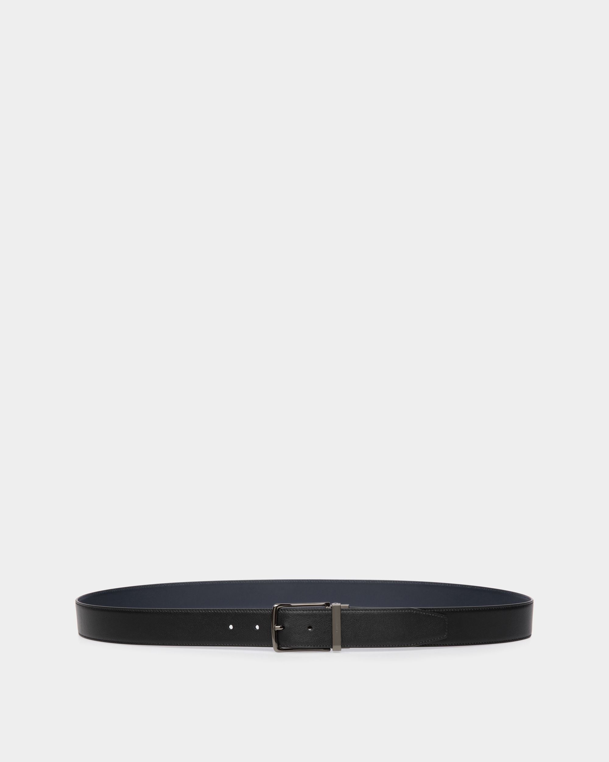 Ketter 35mm リバーシブル＆アジャスタブル ベルト ブラック＆ネイビーブルー レザー - 男性 - Bally - 01