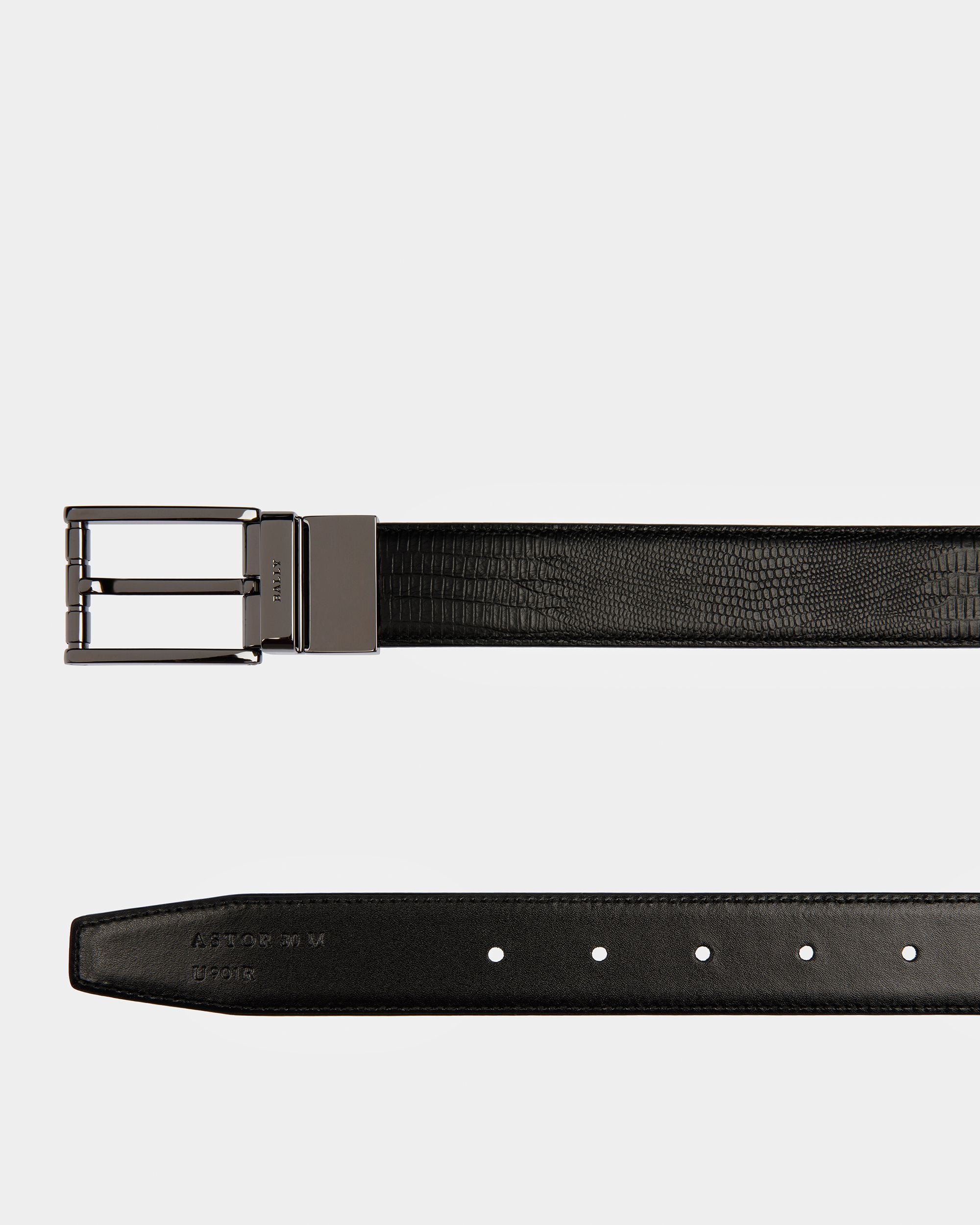 Astor ブラック レザー 30mm ベルト - 男性 - Bally - 02