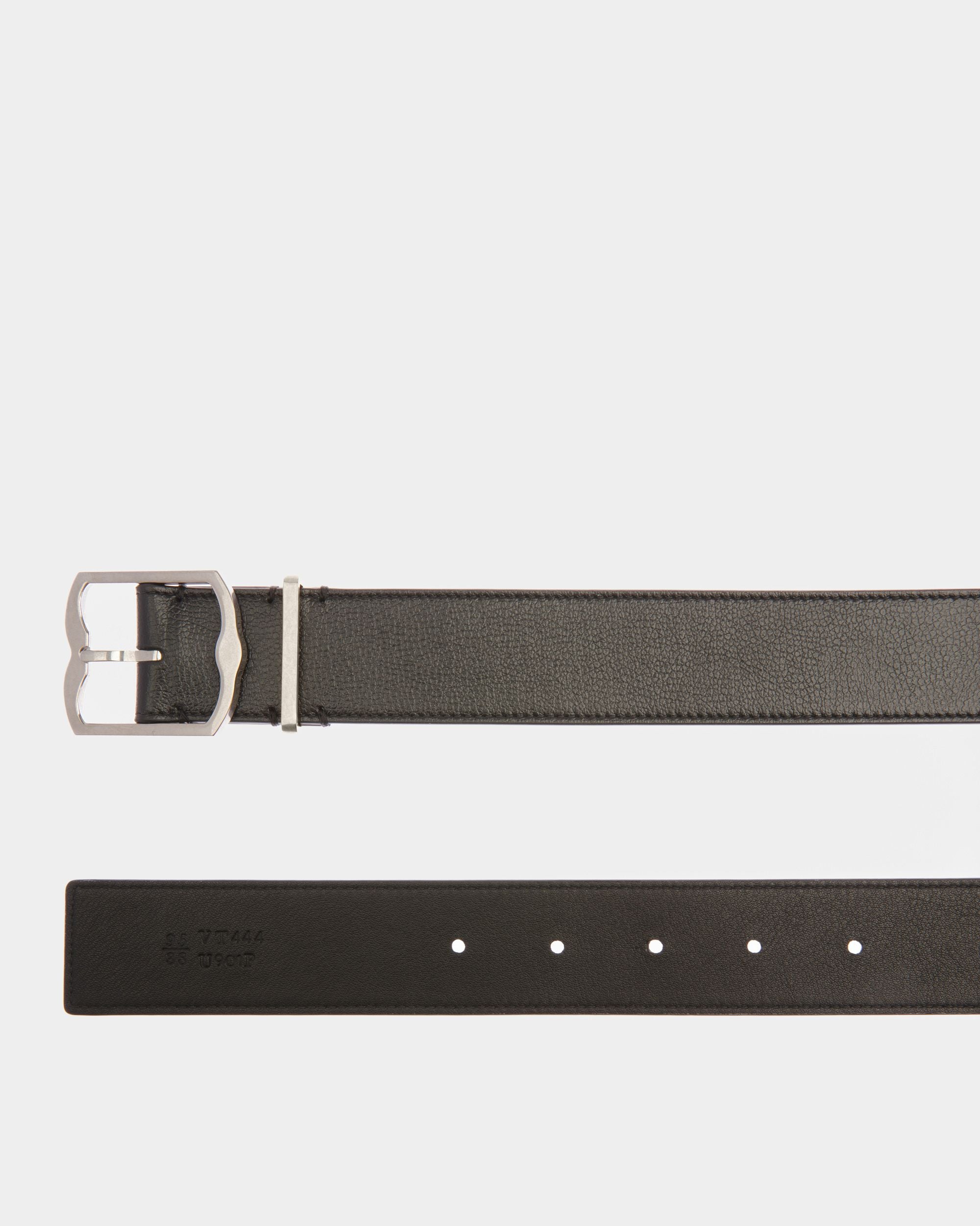 Emblem 35mm ドレスベルト（長さ固定） ブラック レザー - 男性 - Bally - 02