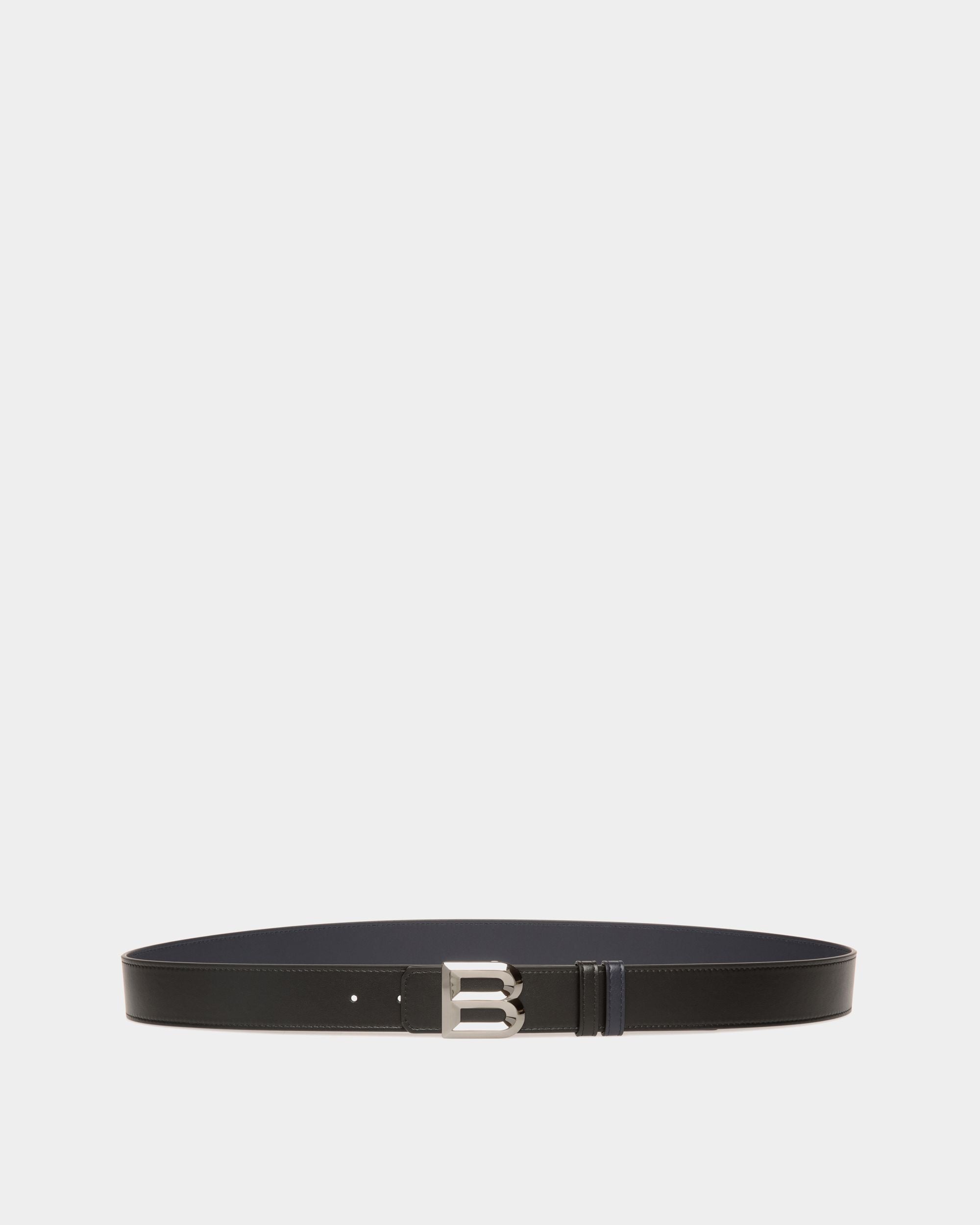 B Bold 35mm リバーシブル ベルト ブラック＆ネイビーブルー レザー - 男性 - Bally - 01