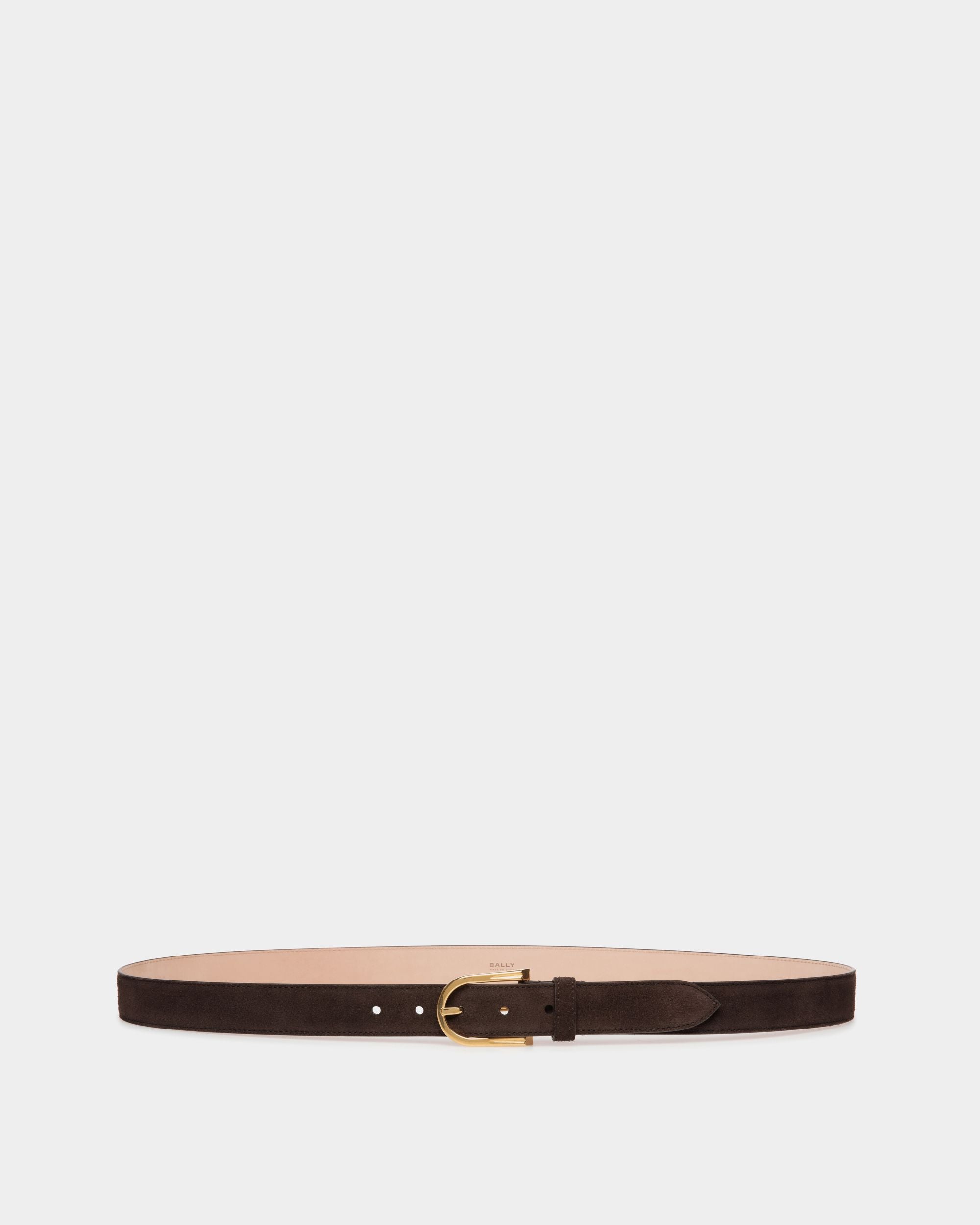 Udy 30mm ベルト エバノブラウン スエード - 男性 - Bally - 01