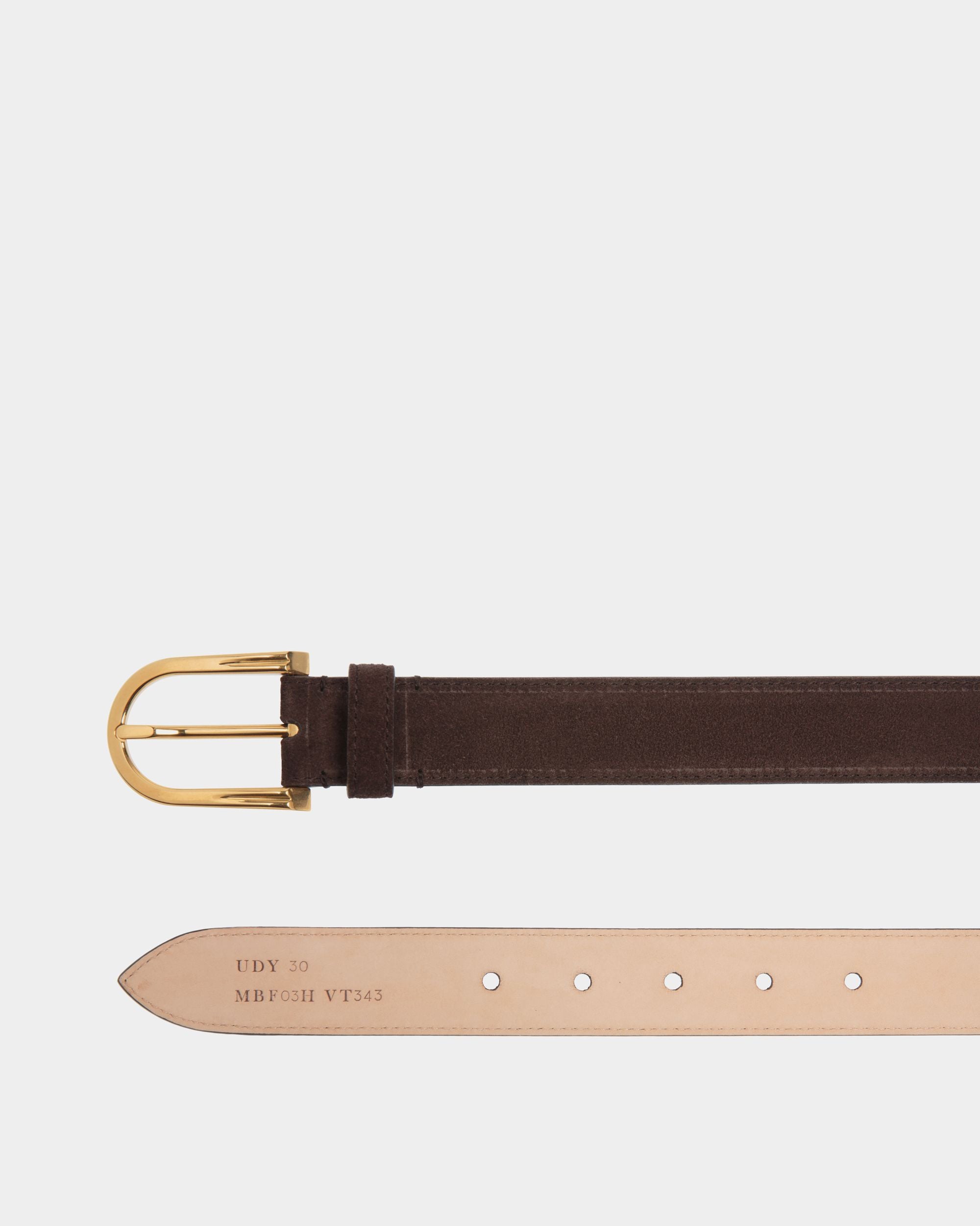 Udy 30mm ベルト エバノブラウン スエード - 男性 - Bally - 02