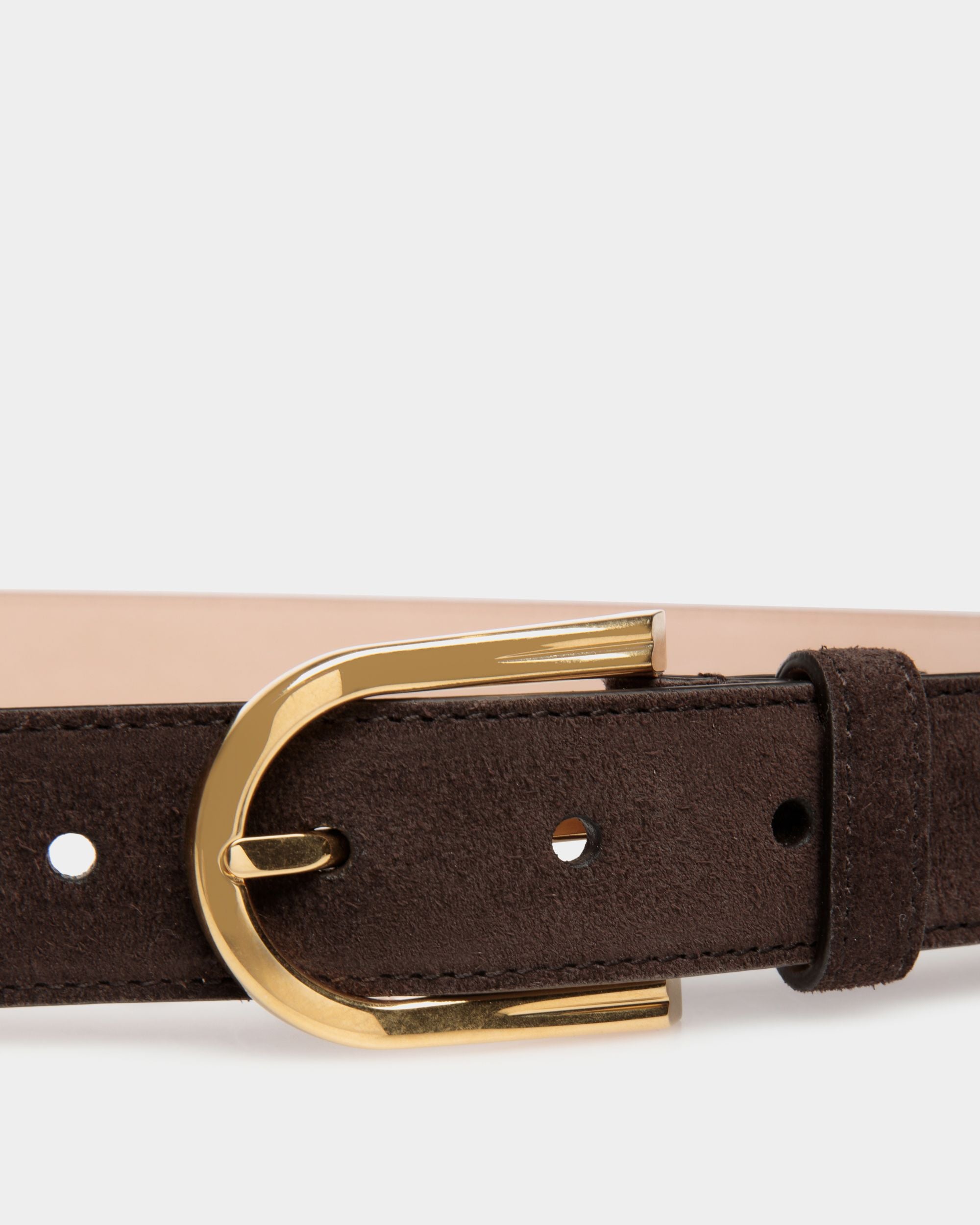 Udy 30mm ベルト エバノブラウン スエード - 男性 - Bally - 03