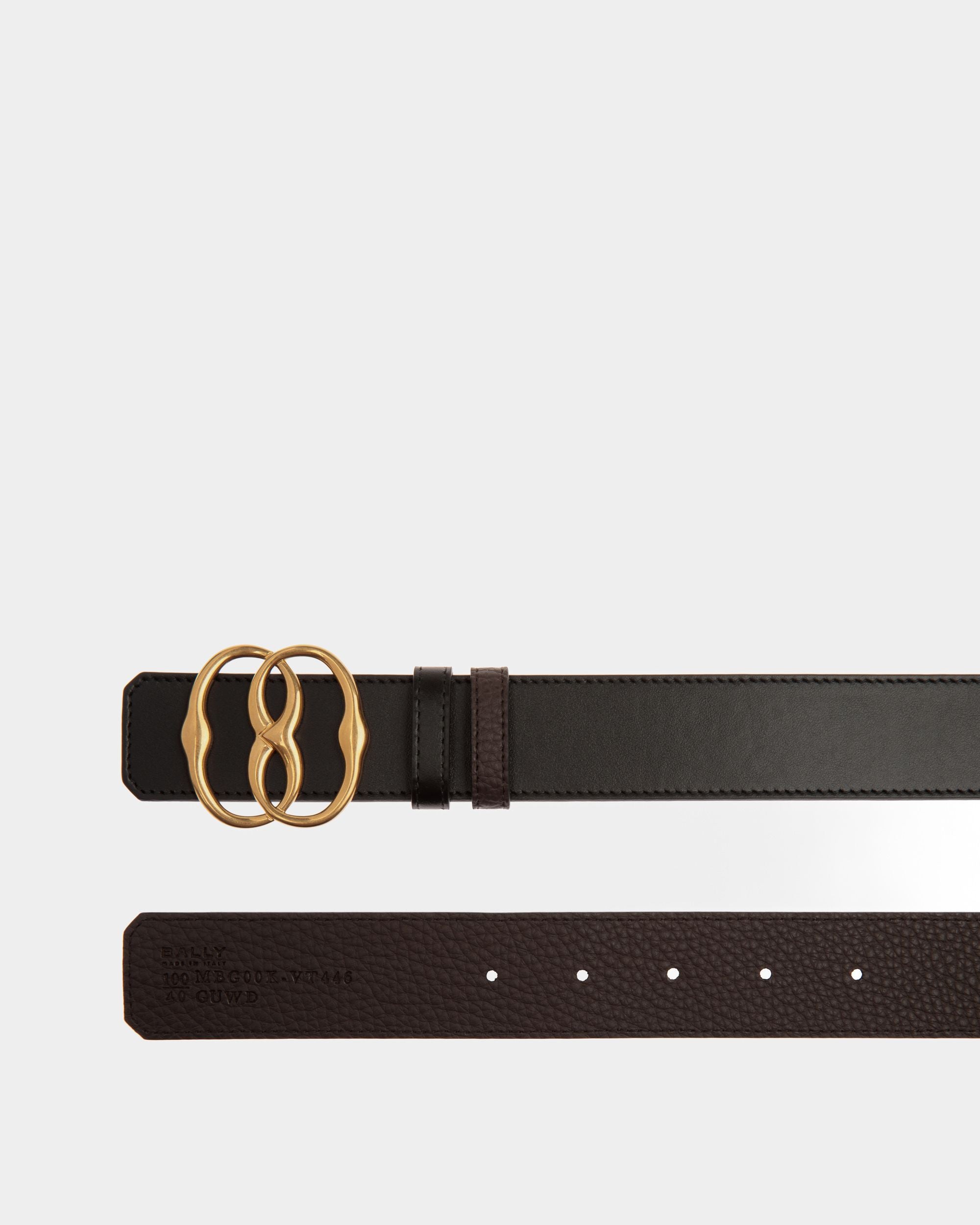 Bally Iconic 35mm ベルト ブラウン＆ブラック レザー - 男性 - Bally - 02