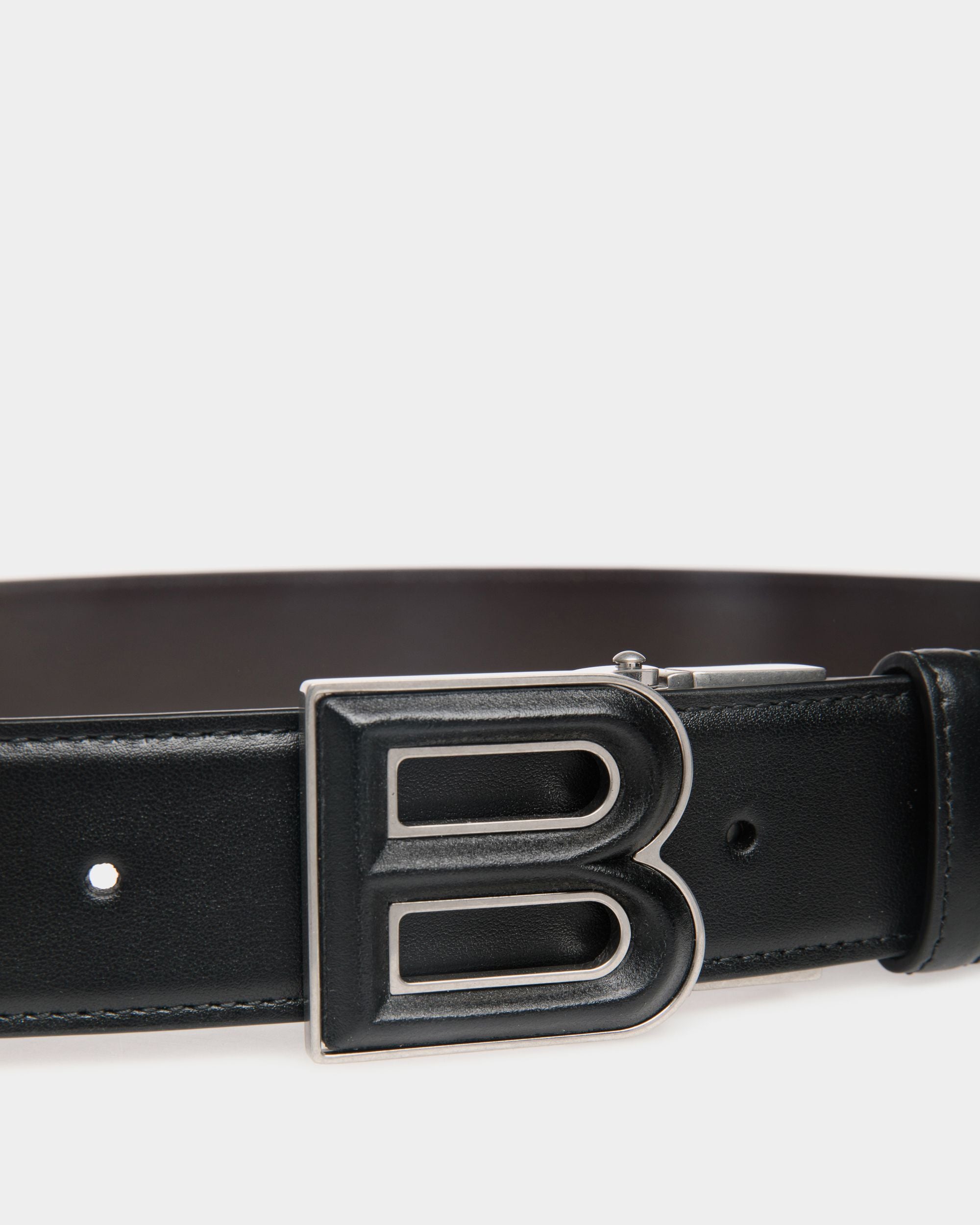 B Bold 35mm リバーシブル＆アジャスタブル ベルト ブラック＆ブラウン レザー - 男性 - Bally - 03