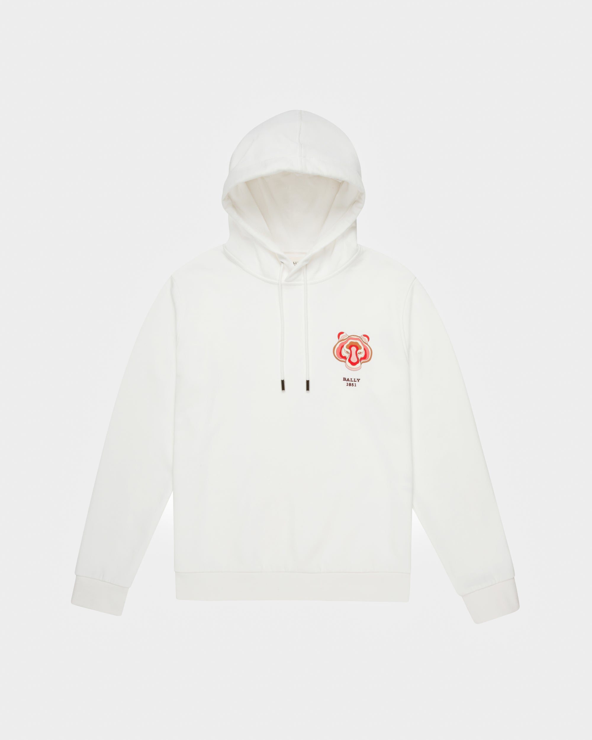 Tiger Sweatshirt ボーンホワイト オーガニックコットン トップス - 男性 - Bally - 01