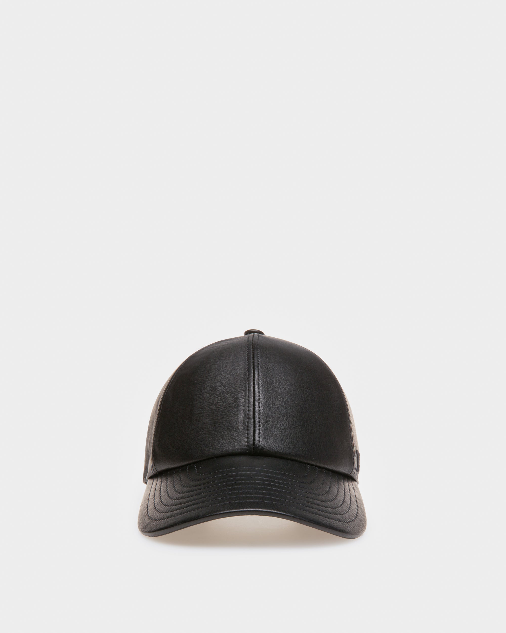 Leather Baseball Cap ブラックレザーハット - 男性 - Bally - 01
