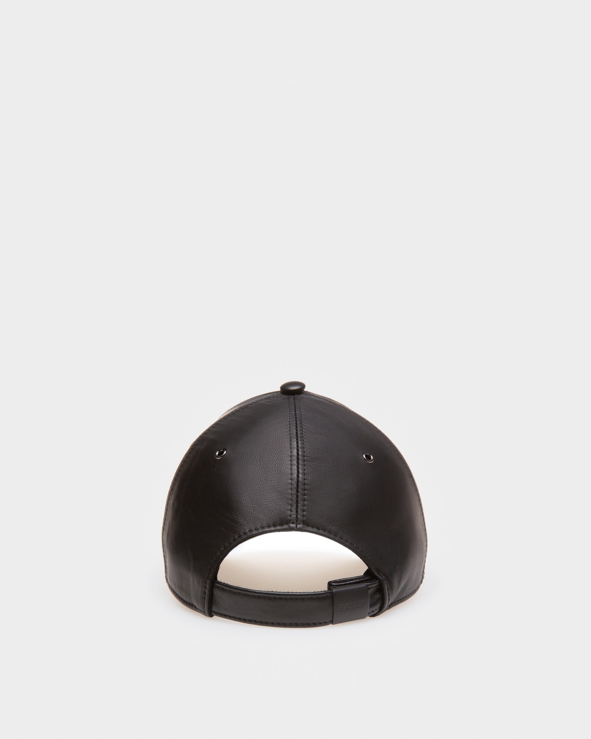 Leather Baseball Cap ブラックレザーハット - 男性 - Bally - 02