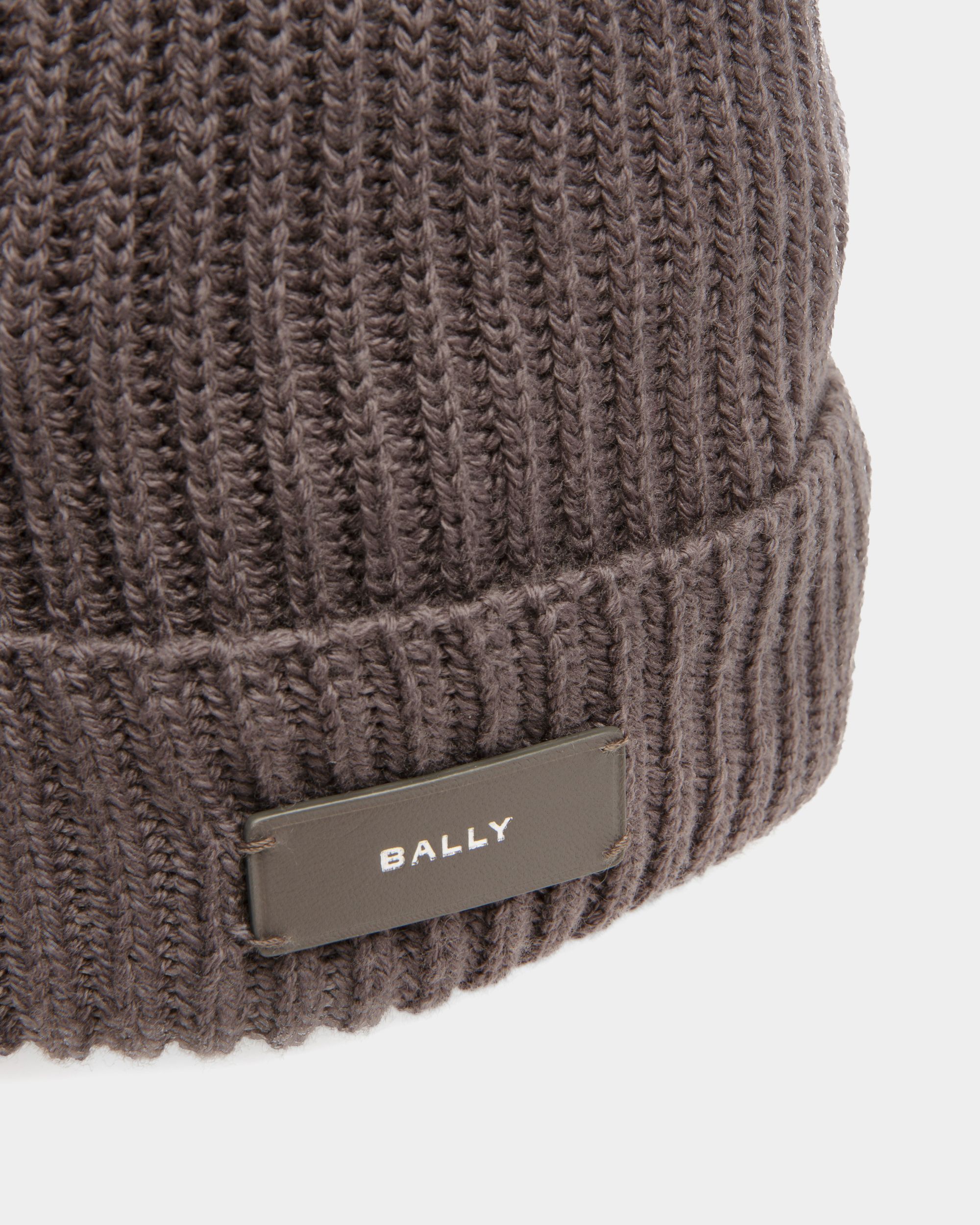 リブ ビーニー ダークミネラル ウール - 男性 - Bally - 03
