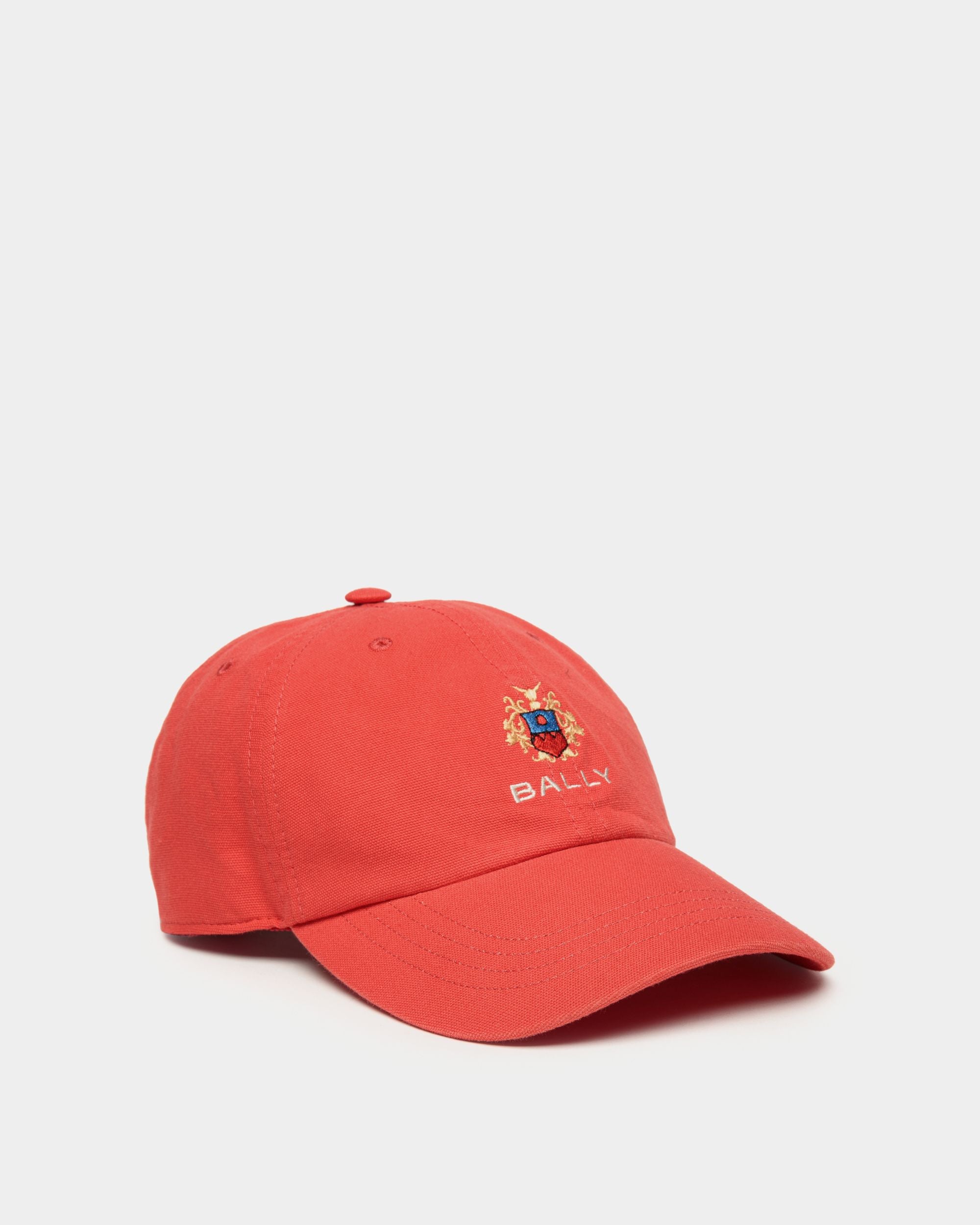 ベースボールキャップ Ballyクレストロゴ Candy Red コットン - 男性 - Bally - 01