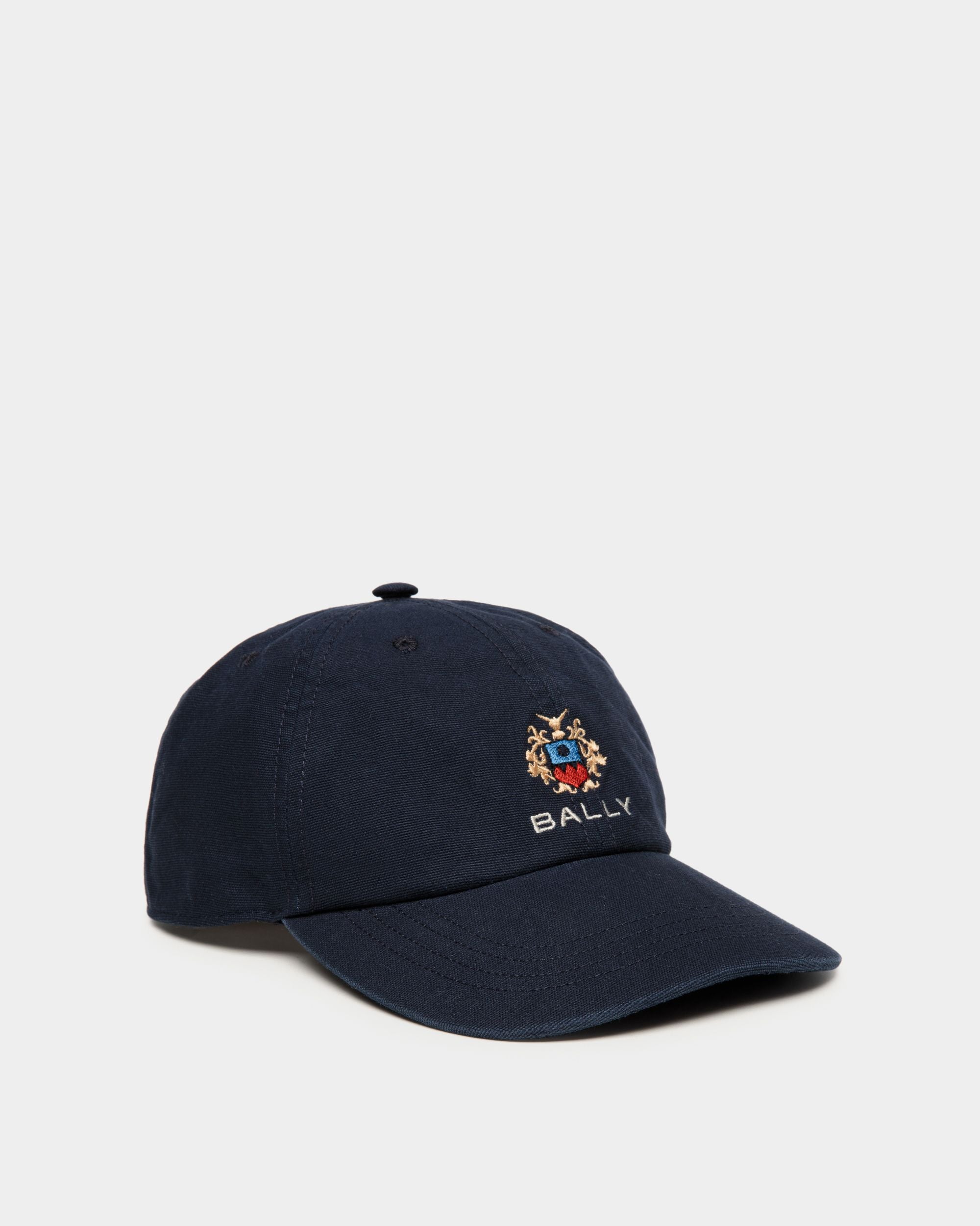 ベースボールキャップ Ballyクレストロゴ Navy Blue コットン - 男性 - Bally - 01