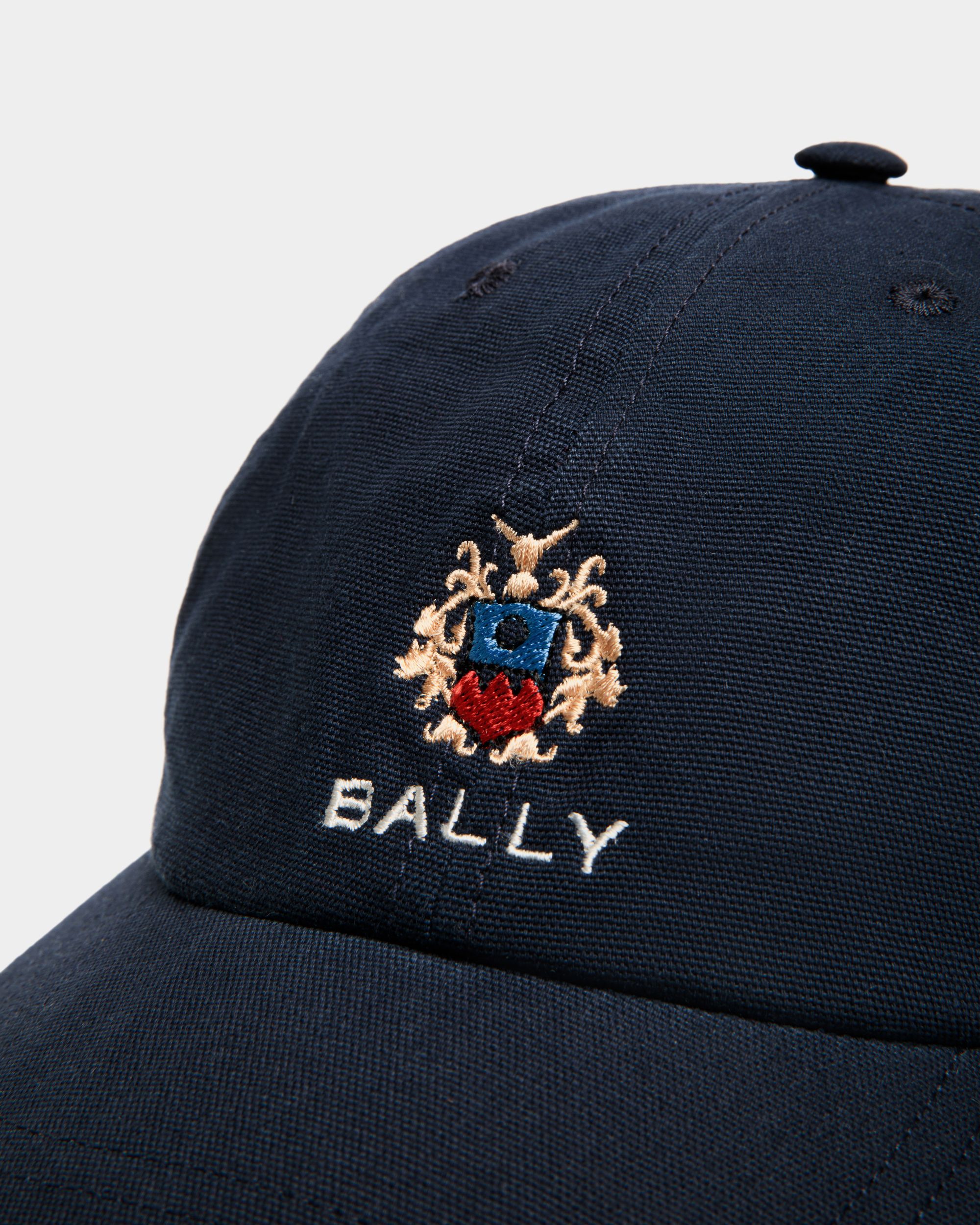 ベースボールキャップ Ballyクレストロゴ Navy Blue コットン - 男性 - Bally - 03