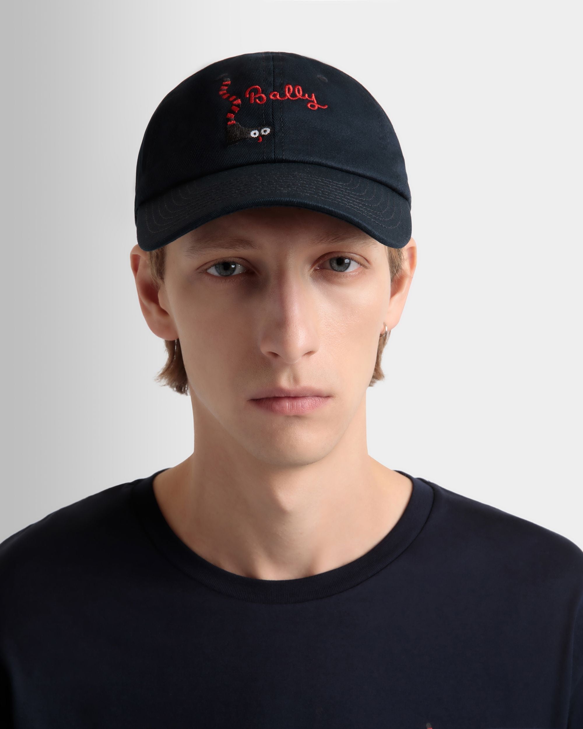 ベースボールキャップ ネイビーブルー コットン - 男性 - Bally - 02