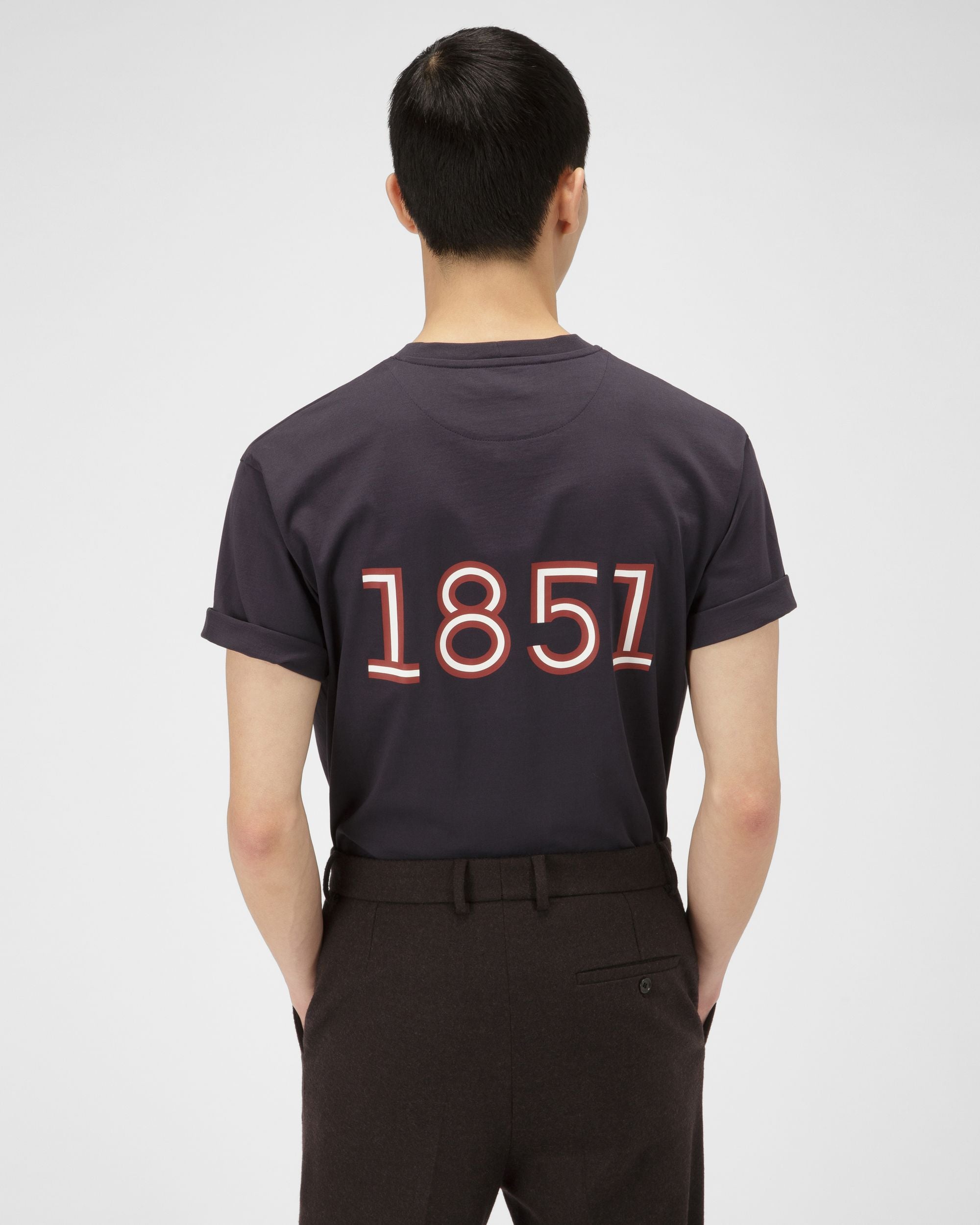 ネイビー オーガニックコットン Tシャツ - 男性 - Bally - 03