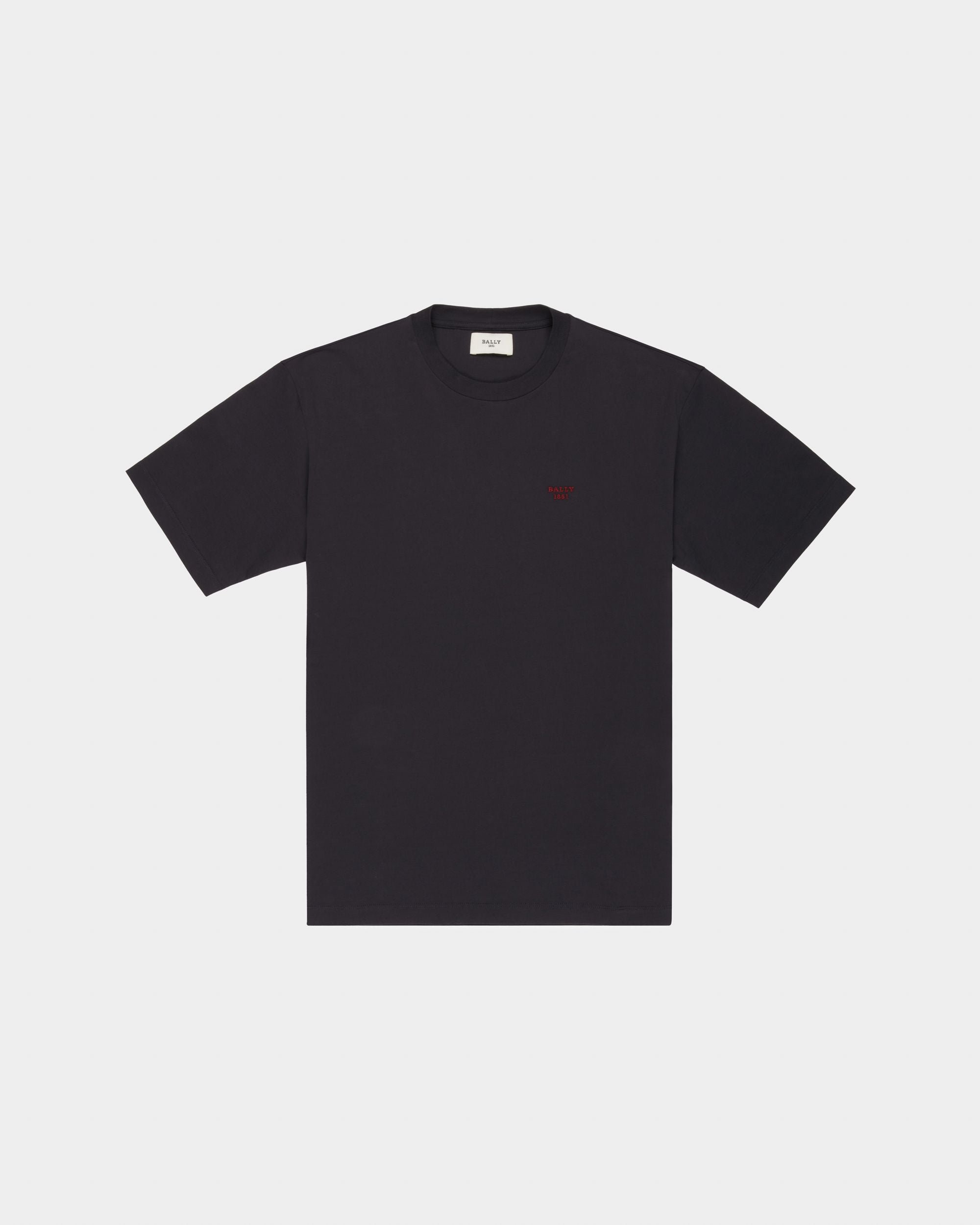 ネイビー オーガニックコットン Tシャツ - 男性 - Bally - 04