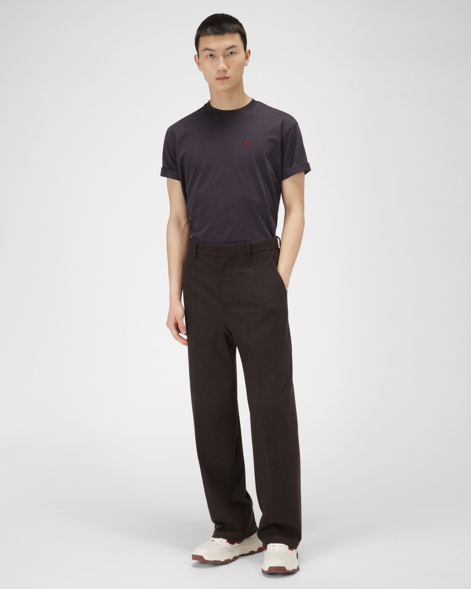 ネイビー オーガニックコットン Tシャツ - 男性 - Bally - 05