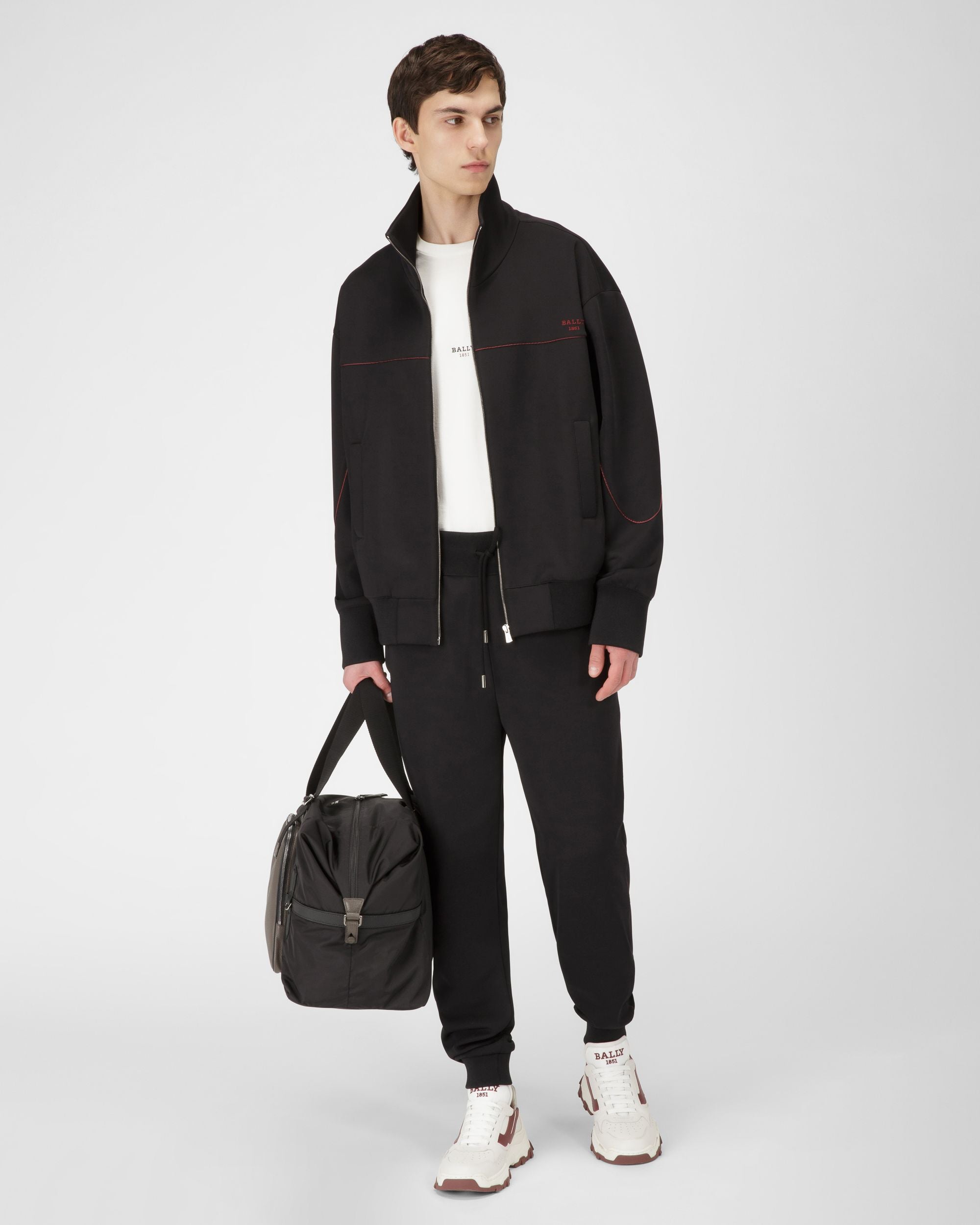 ポリエステルミックス スウェットパンツ ブラック - 男性 - Bally - 04