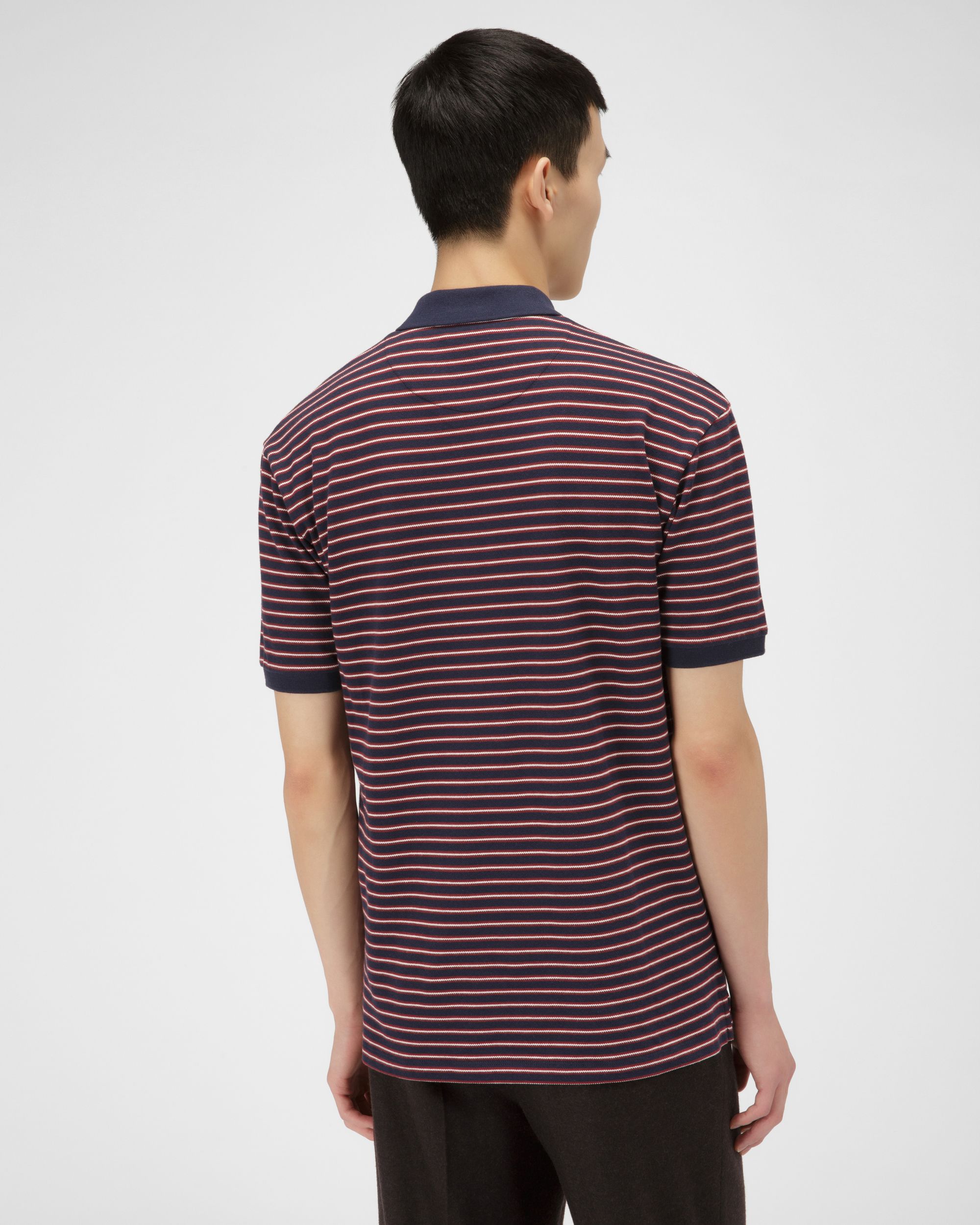 ボーダー ポロシャツ ネイビー コットン ポロシャツ - 男性 - Bally - 03