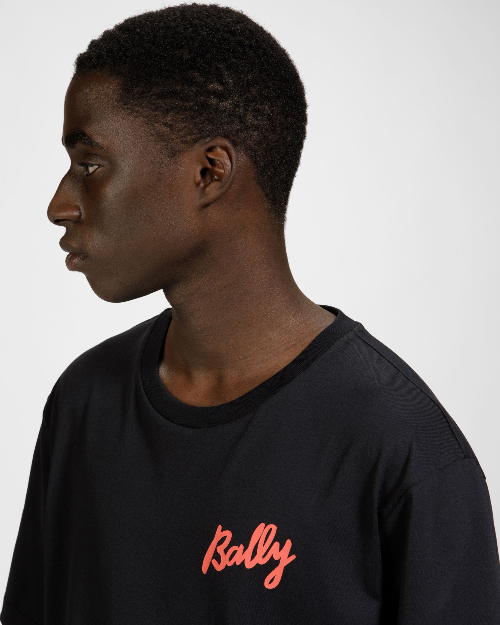 ブラック＆オレンジ コットン Tシャツ - 男性 - Bally - 04
