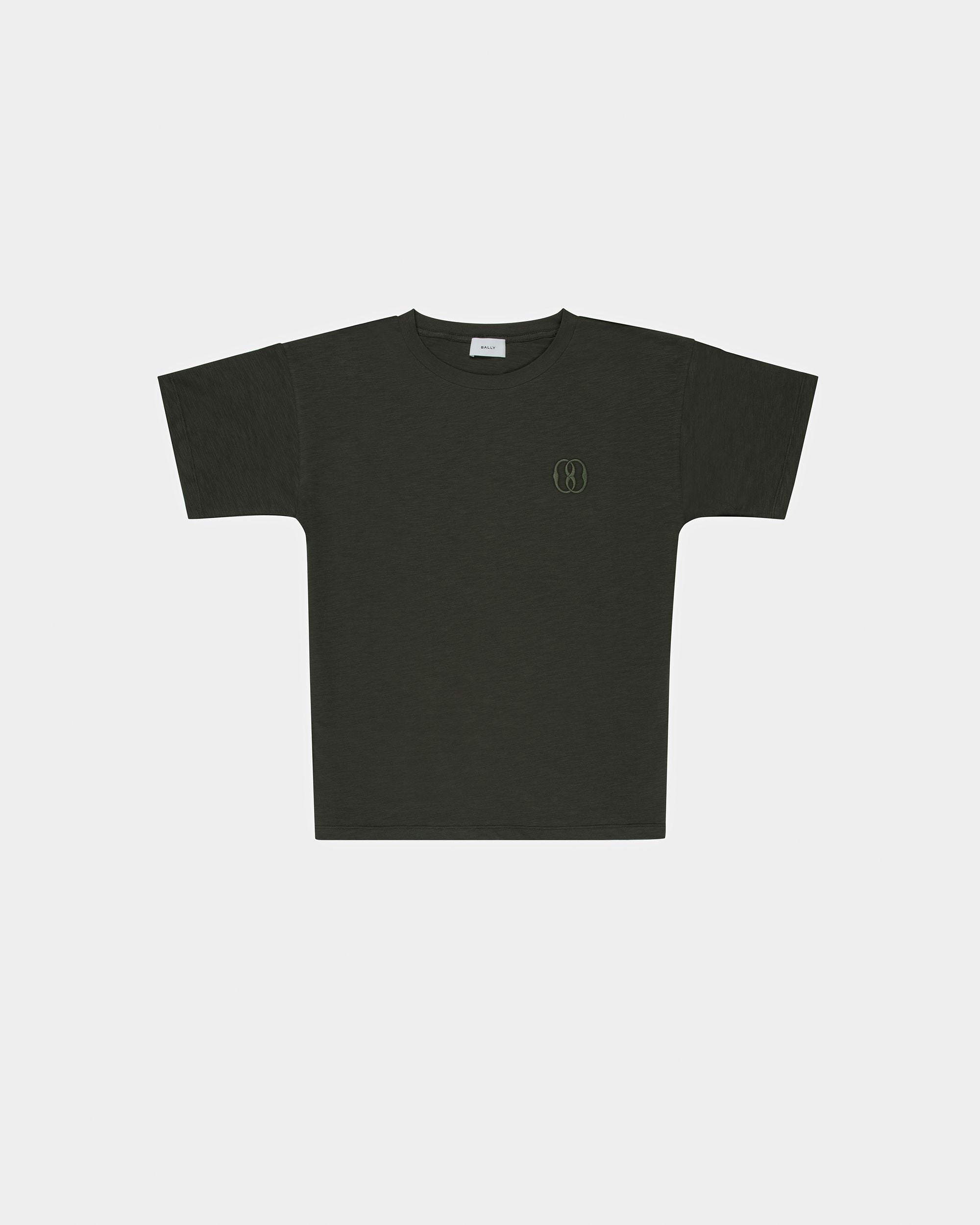 コットン エンブロイダリー Tシャツ グレー - 男性 - Bally - 01
