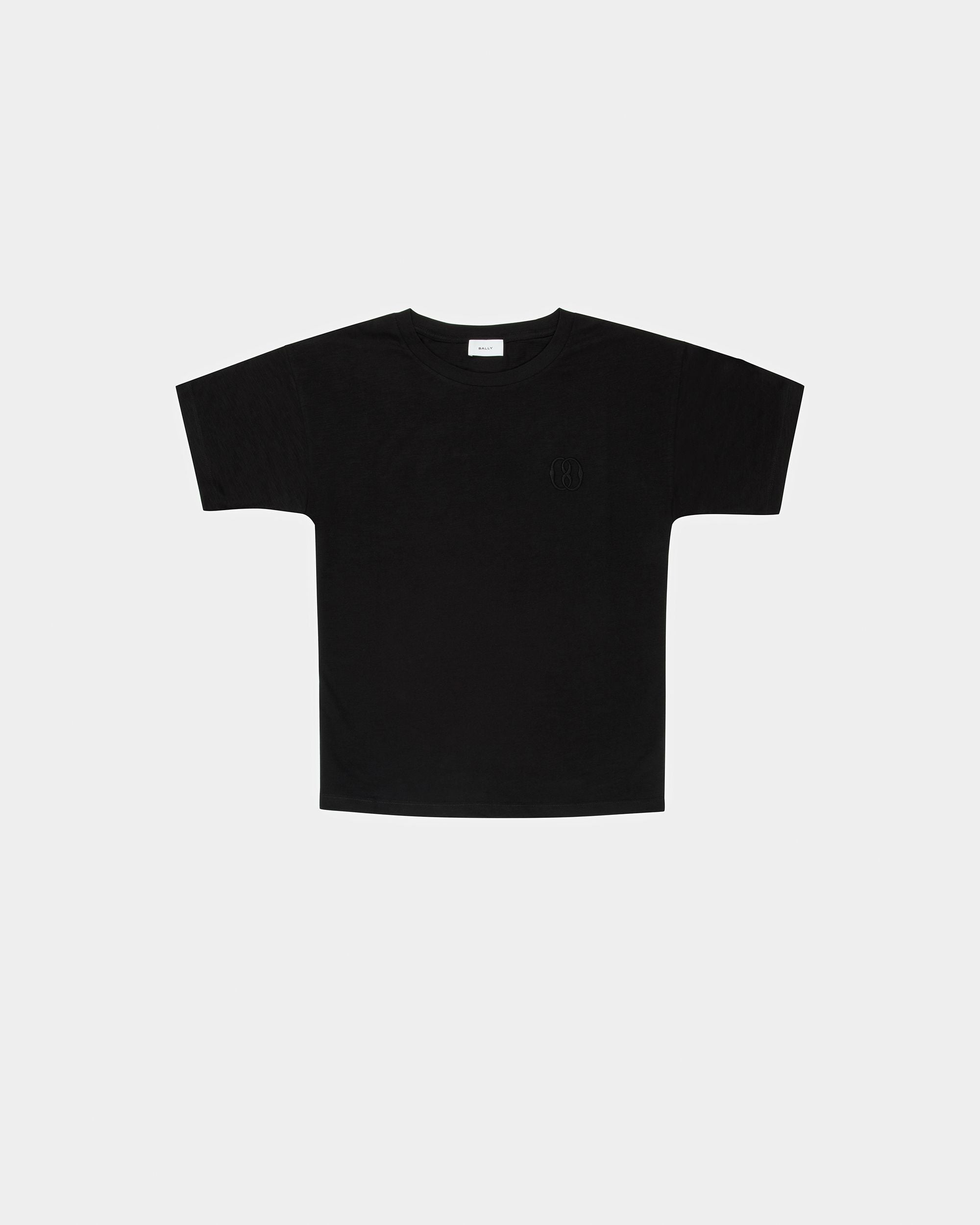 コットン エンブロイダリー Tシャツ ブラック - 男性 - Bally - 01