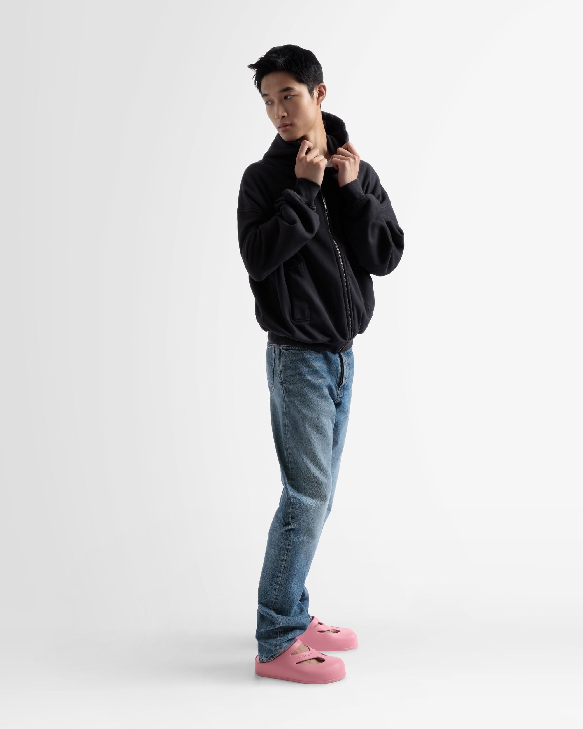 コットン ジップ スウェットパーカー ブラック - 男性 - Bally - 05