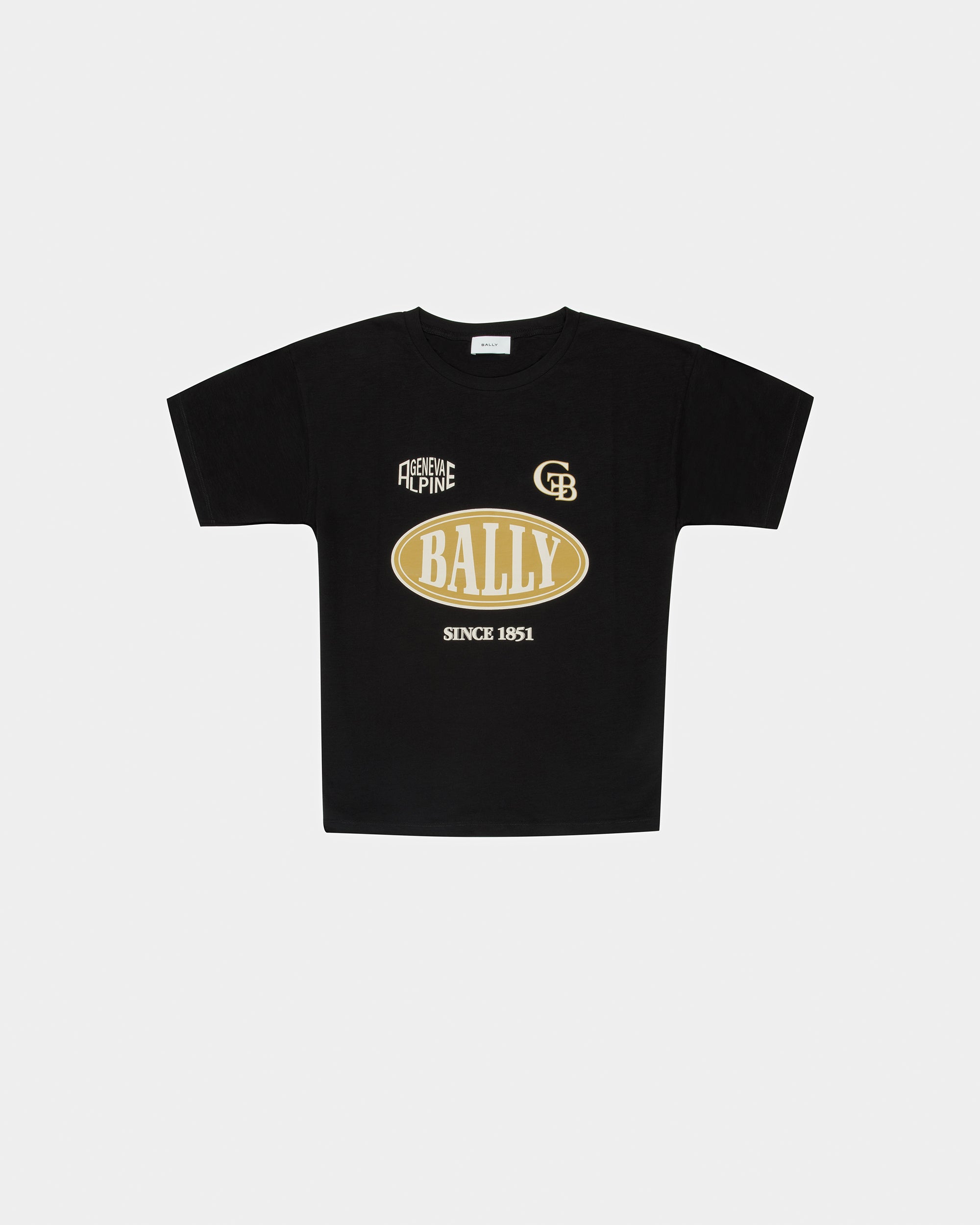 コットン プリント Tシャツ ブラック - 男性 - Bally - 01