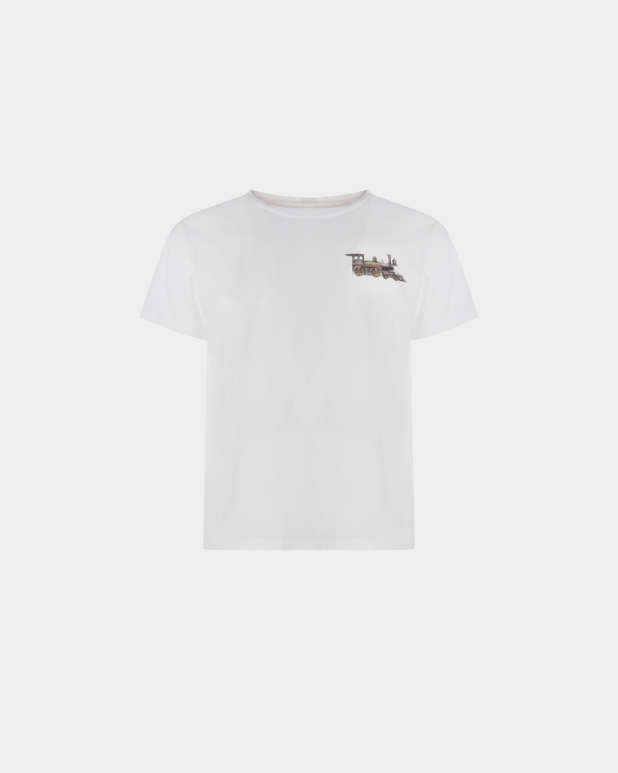 トレイン モチーフ Tシャツ ホワイト コットン - 男性 - Bally - 01