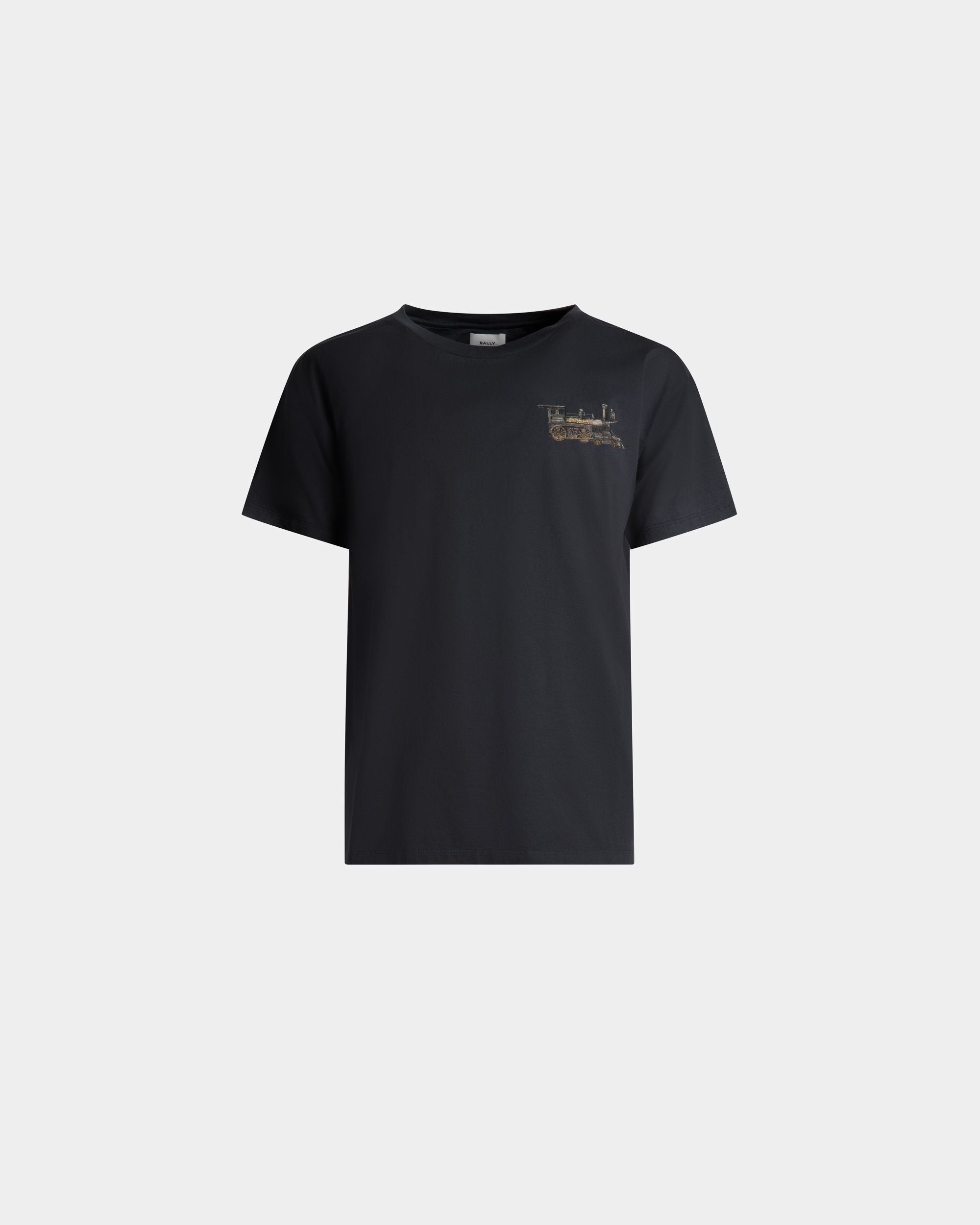 トレイン モチーフ Tシャツ ストーングレー コットン - 男性 - Bally - 01