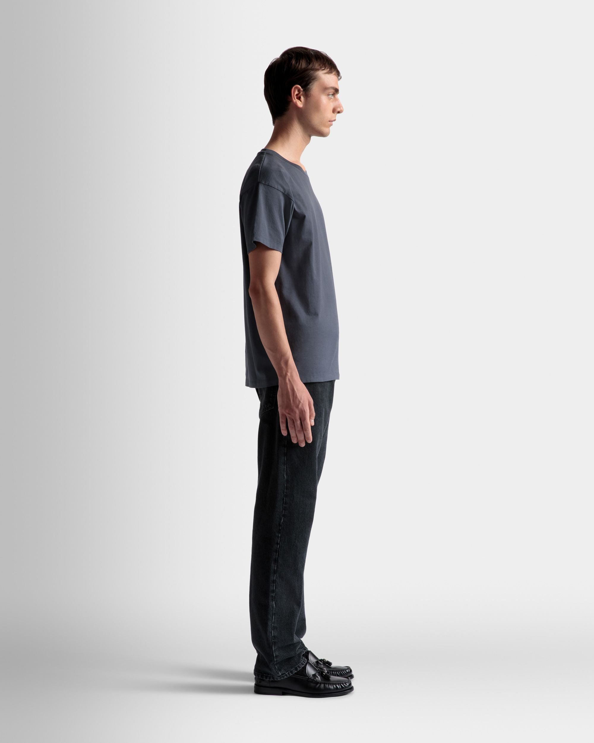 トレイン モチーフ Tシャツ ストーングレー コットン - 男性 - Bally - 05