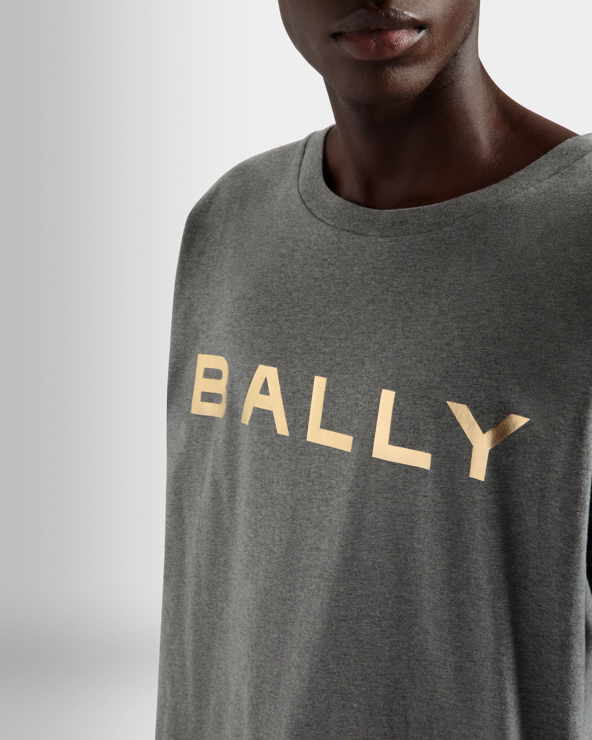 ロゴ Tシャツ グレーメランジ コットン - 男性 - Bally - 04