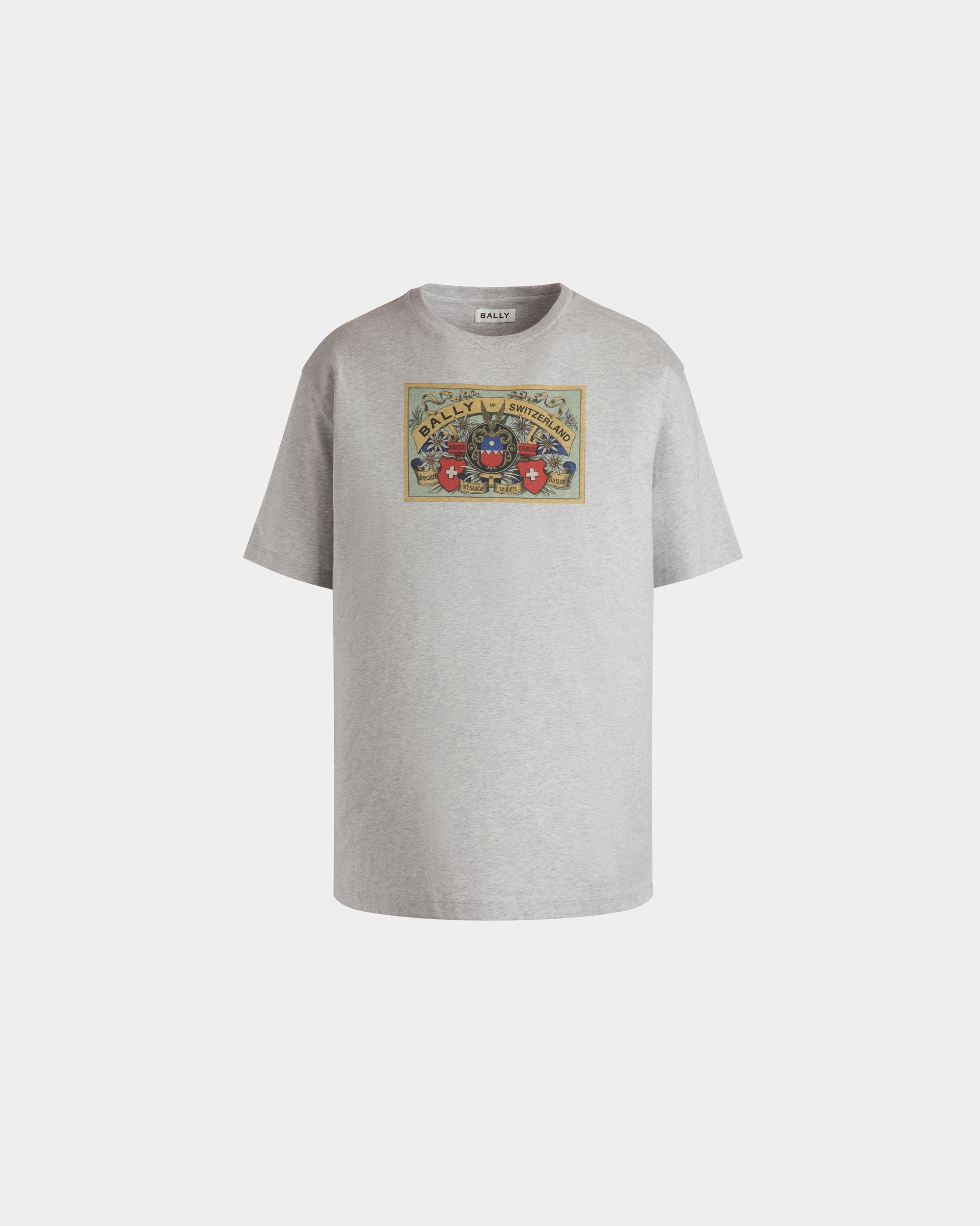 Tシャツ Ballyクレストラベル グレーメランジ コットン - 男性 - Bally - 01