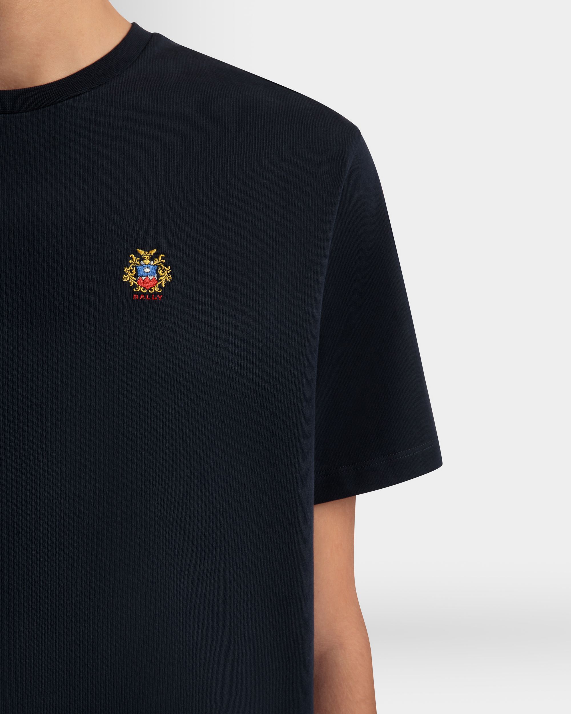 Tシャツ Ballyクレストロゴ Navy Blue コットン - 男性 - Bally - 03
