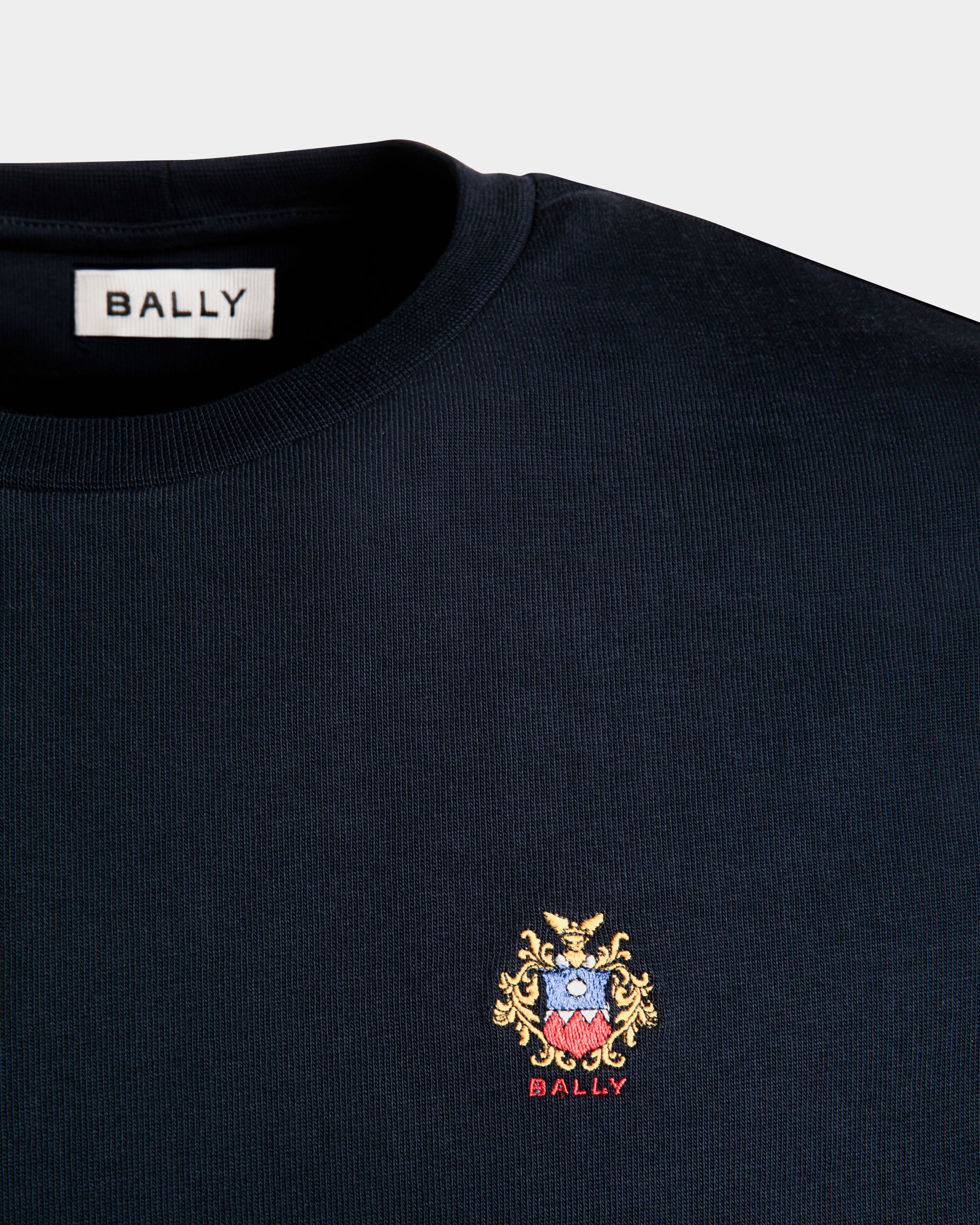 Tシャツ Ballyクレストロゴ Navy Blue コットン - 男性 - Bally - 04