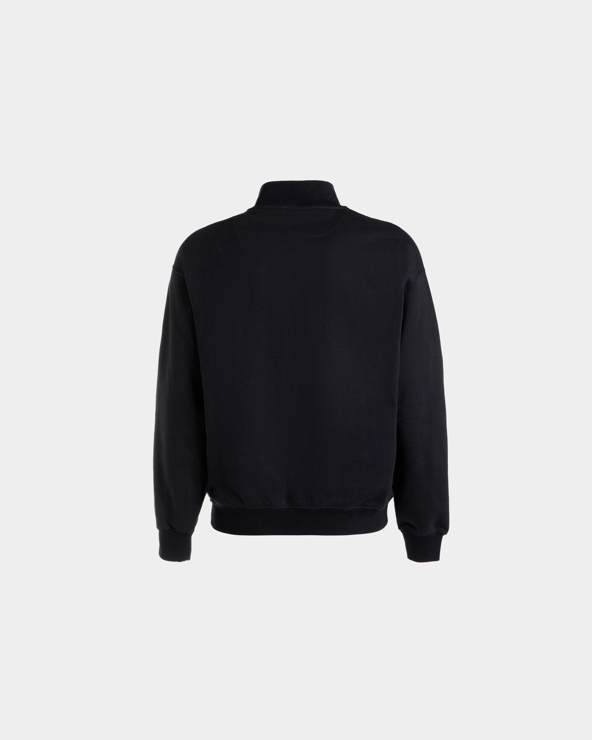 ハーフジップ スウェットシャツ Ballyクレストロゴ Navy Blue コットン - 男性 - Bally - 07