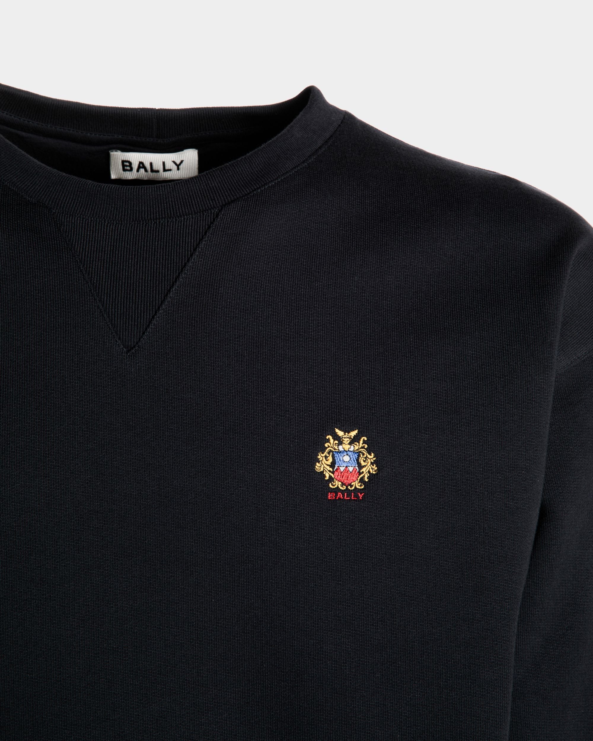 クルーネック スウェットシャツ Ballyクレストロゴ Navy Blue コットン - 男性 - Bally - 04