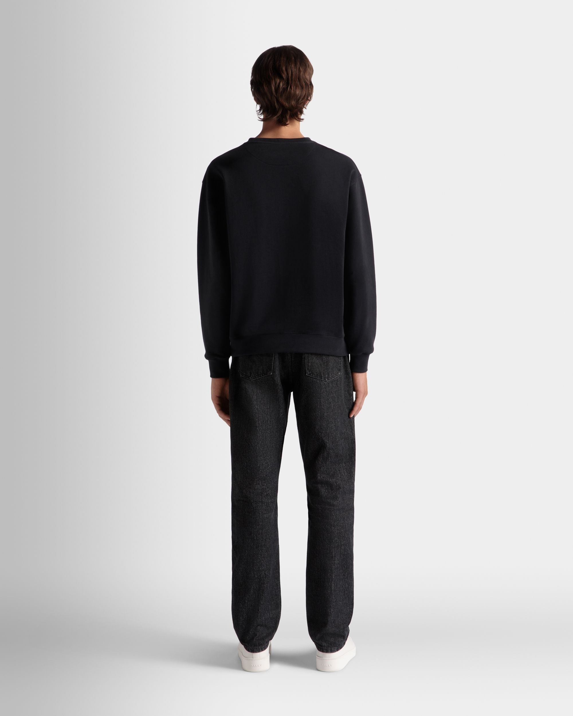 クルーネック スウェットシャツ Ballyクレストロゴ Navy Blue コットン - 男性 - Bally - 06