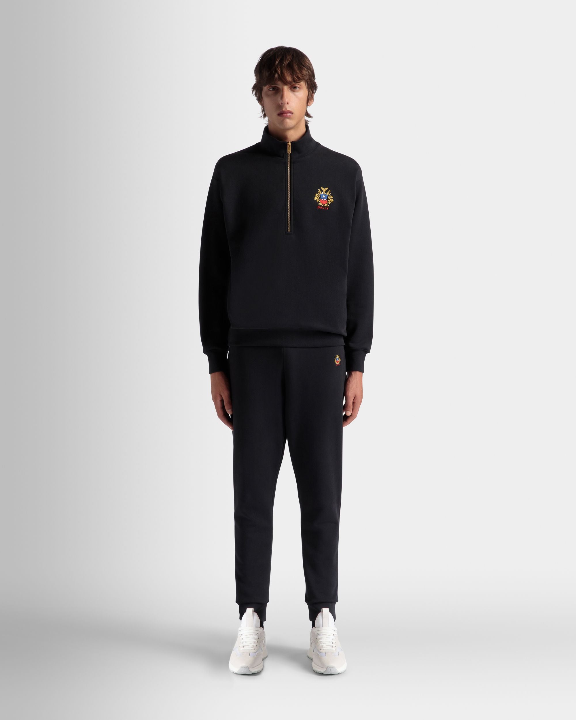 スウェットパンツ Ballyクレストロゴ Navy Blue コットン - 男性 - Bally - 02