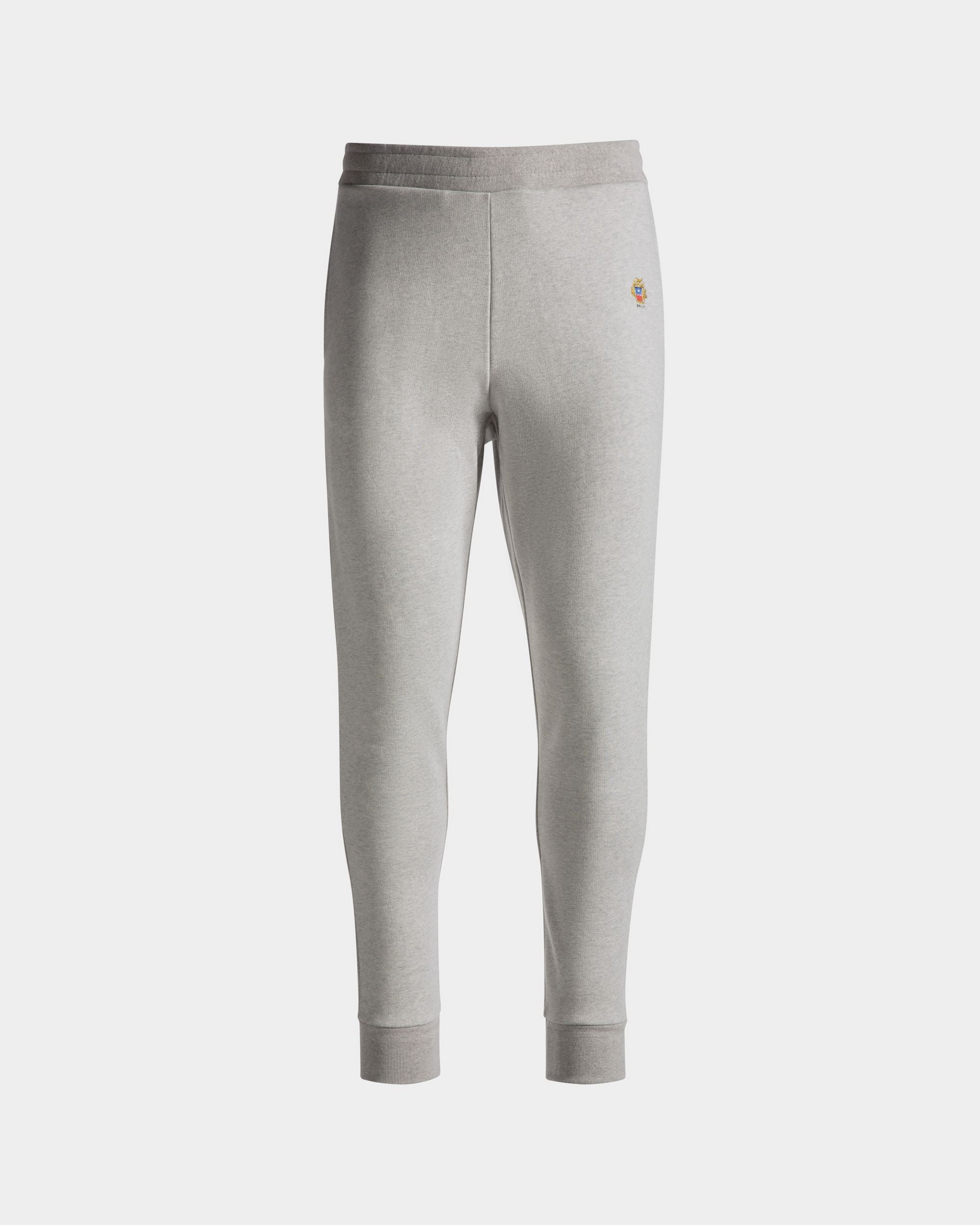 スウェットパンツ Ballyクレストロゴ グレーメランジ コットン - 男性 - Bally - 01