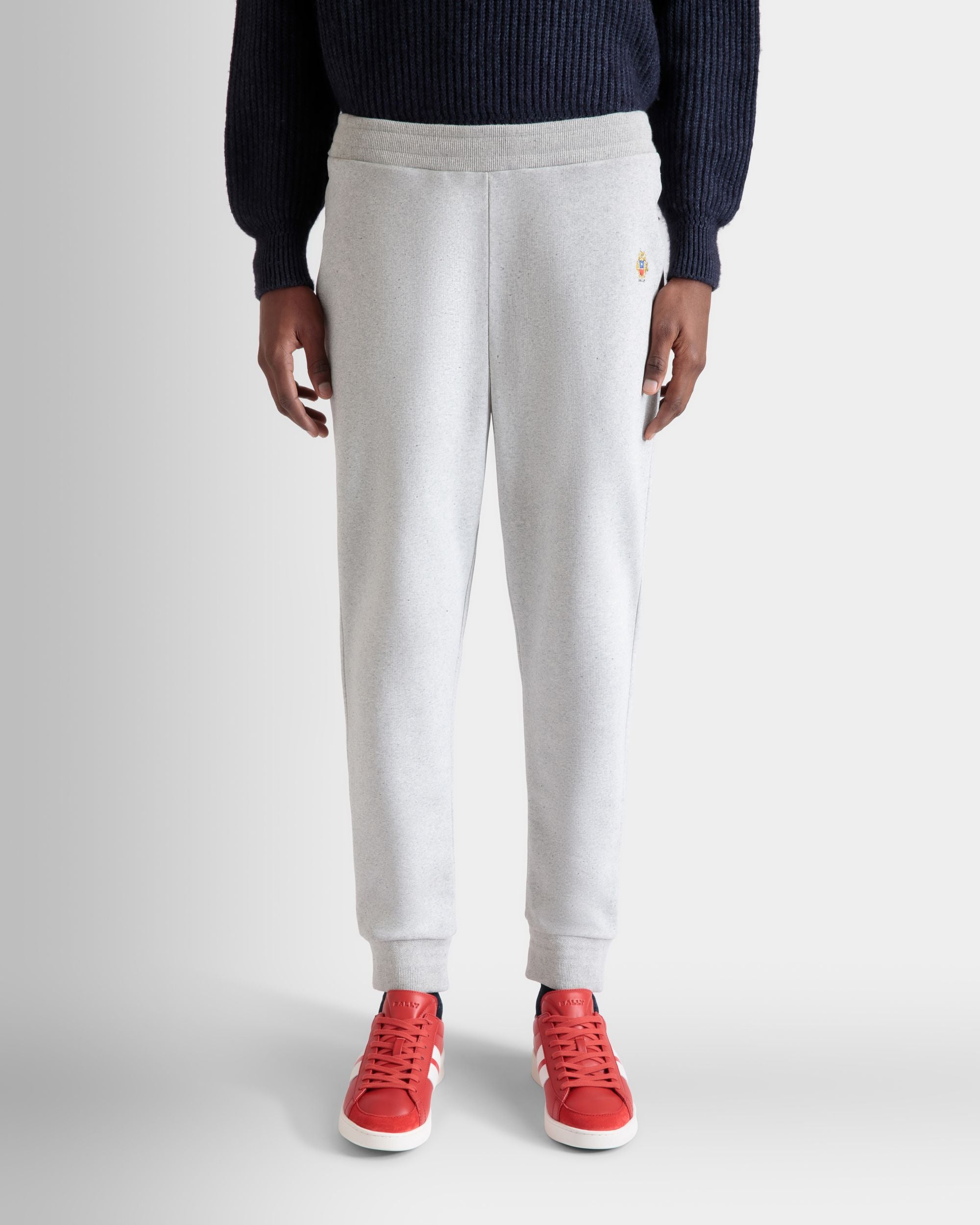 スウェットパンツ Ballyクレストロゴ グレーメランジ コットン - 男性 - Bally - 03