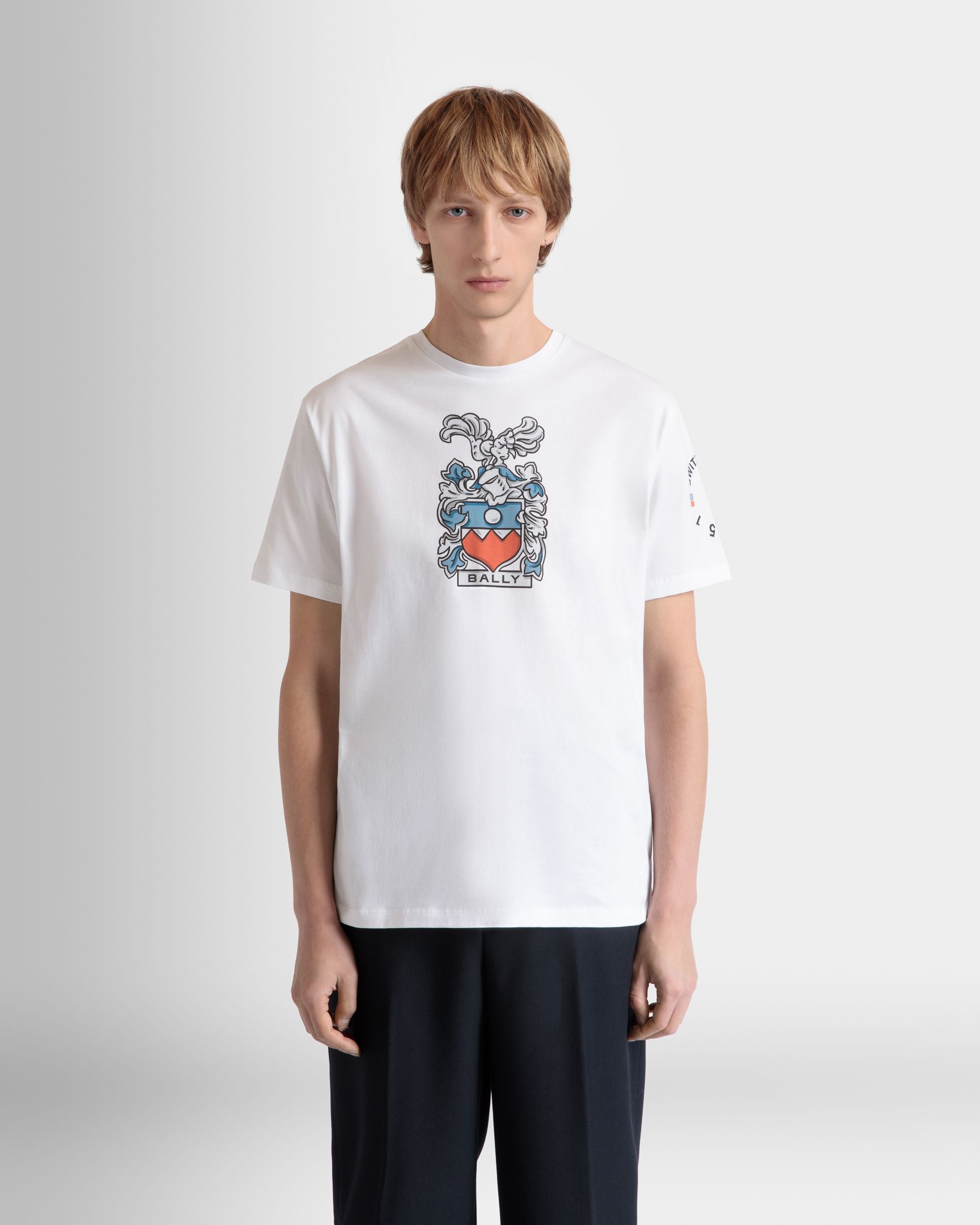 Tシャツ Ballyクレスト ホワイト コットン - 男性 - Bally - 02