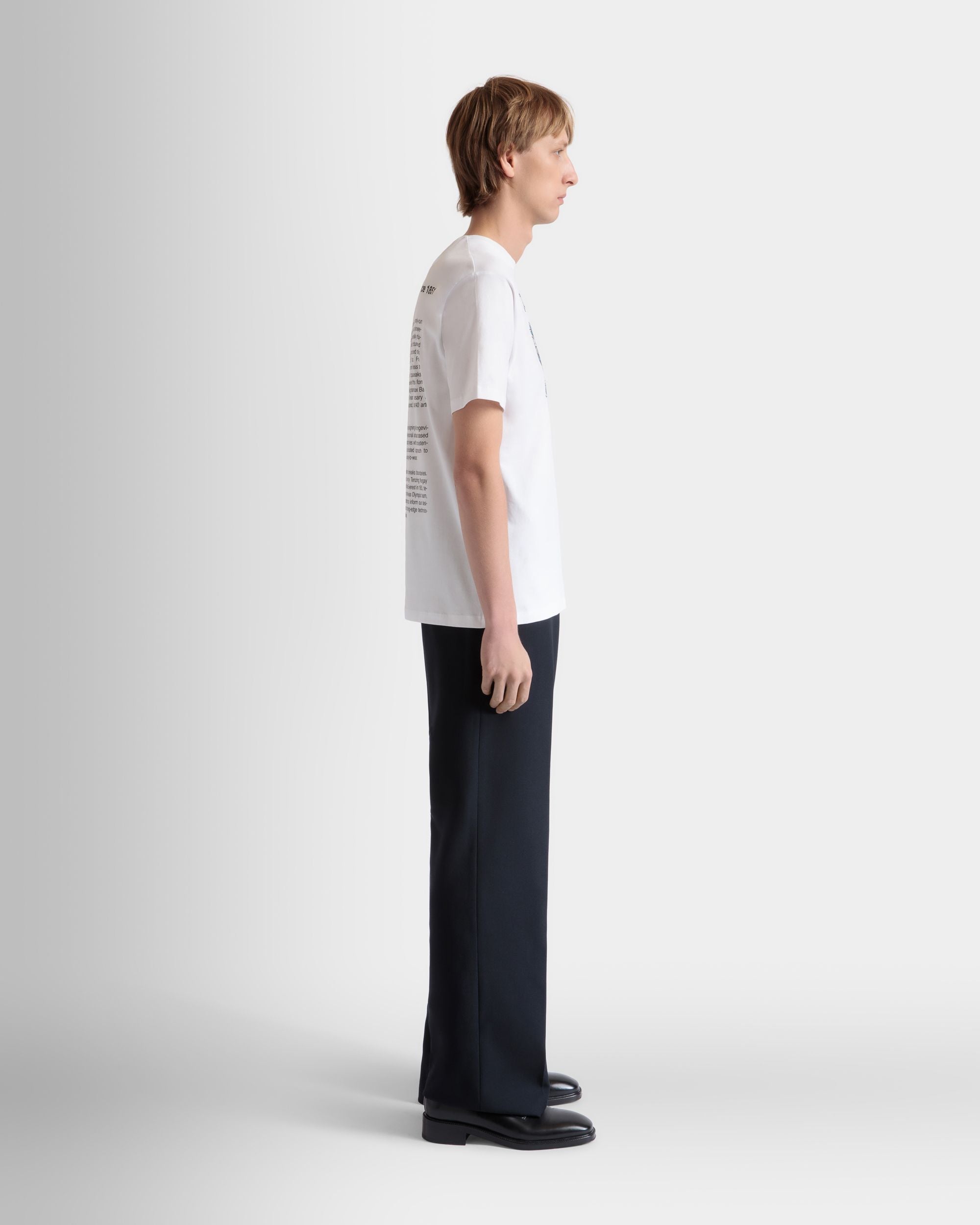 Tシャツ Ballyクレスト ホワイト コットン - 男性 - Bally - 04