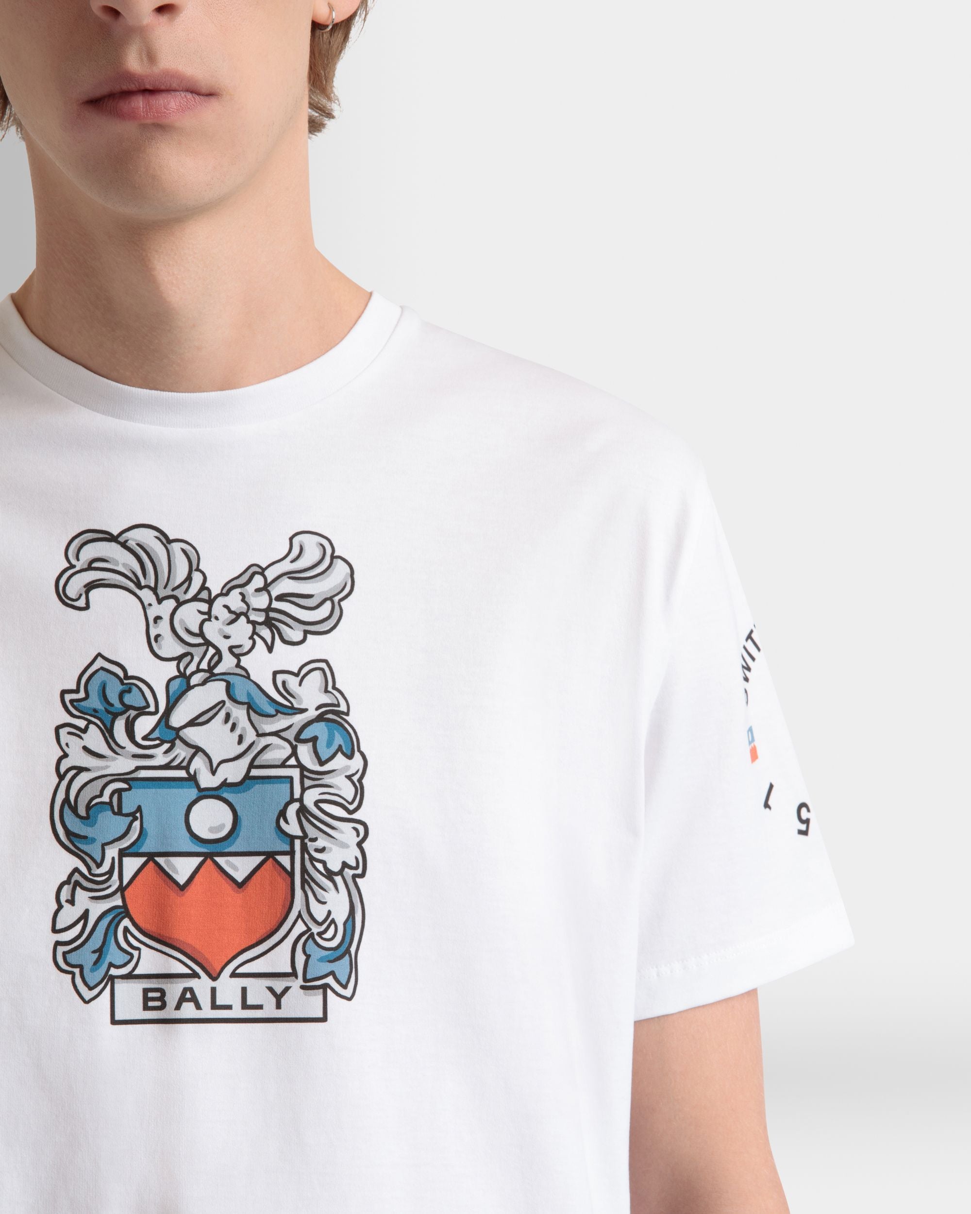 Tシャツ Ballyクレスト ホワイト コットン - 男性 - Bally - 08