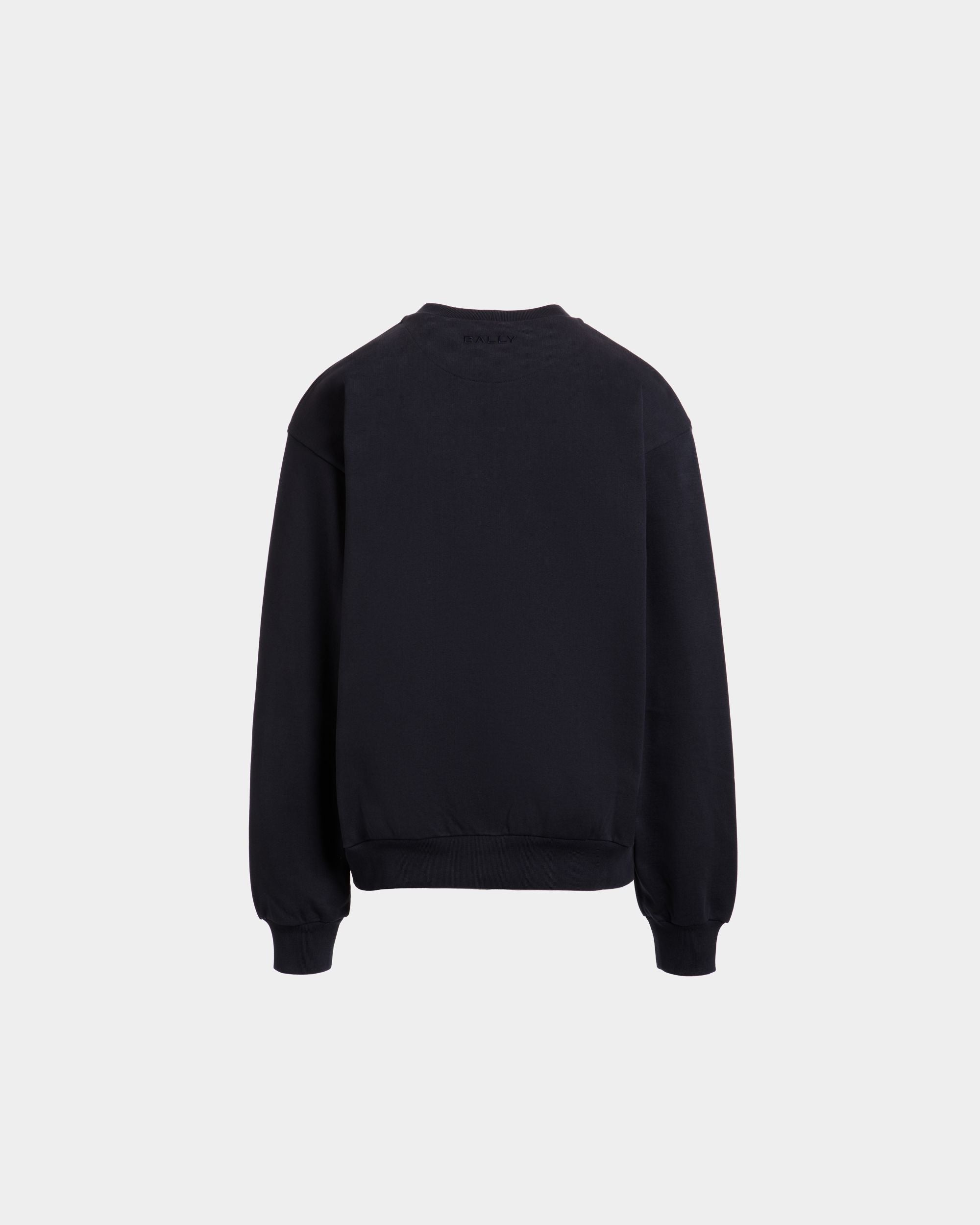 クルーネック スウェットシャツ Ballyフラッグ ネイビーブルー コットン - 男性 - Bally - 07